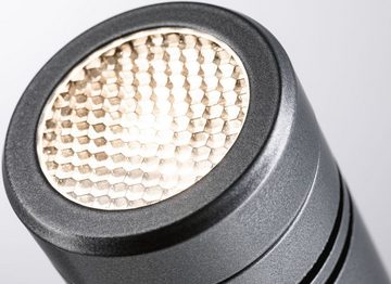 Paulmann LED Gartenstrahler Plug&Shine, LED fest integriert, Warmweiß, LED-Modul, 12W IP65 230V 3000K Alu Grey