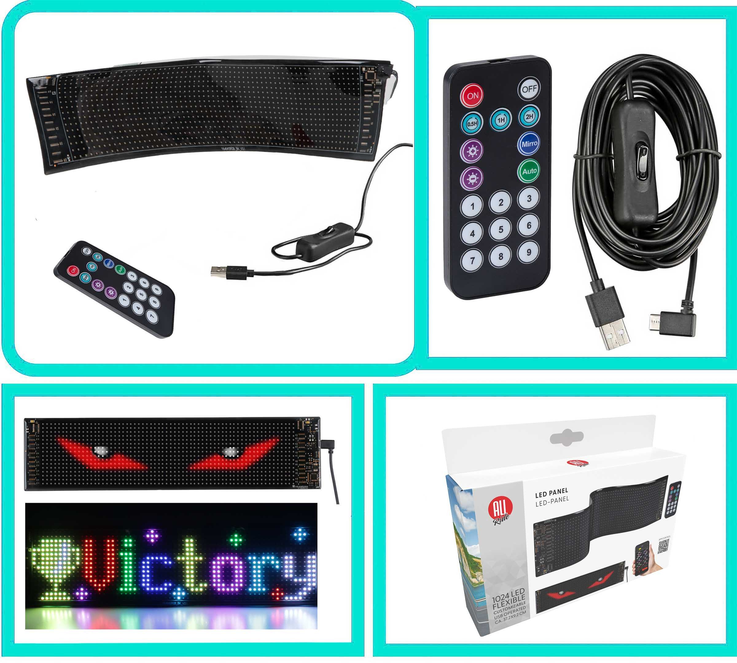 All Ride LED Panel Devil's Eye für LKW, Fahrerhausbeleuchtung, LED fest integriert, Farbwechsler, LKW Teufelsaugen