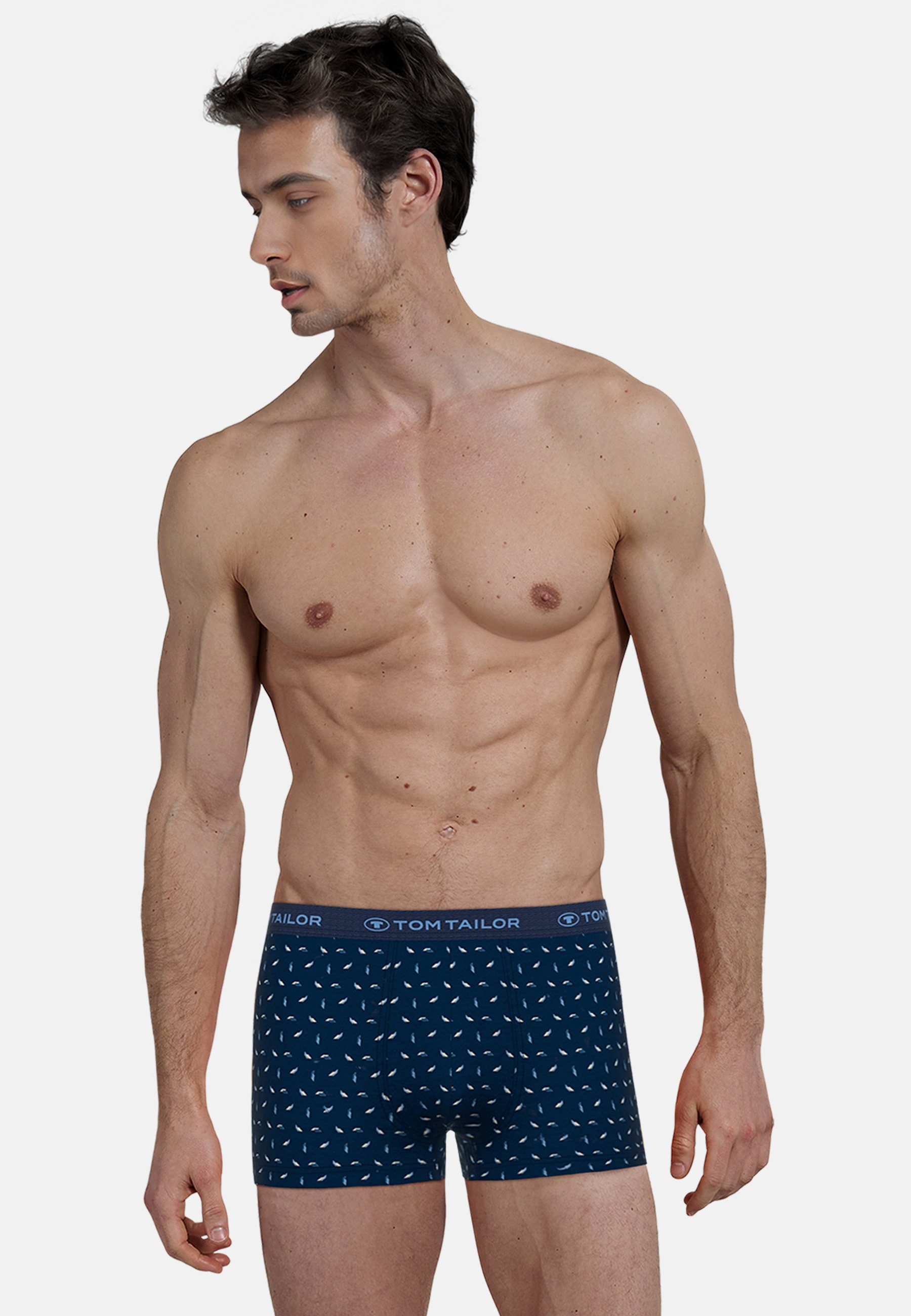 TOM TAILOR Boxershorts Buffer (3er Pack) weich, bequem, eng, elastisch, Logobund, Baumwollmix