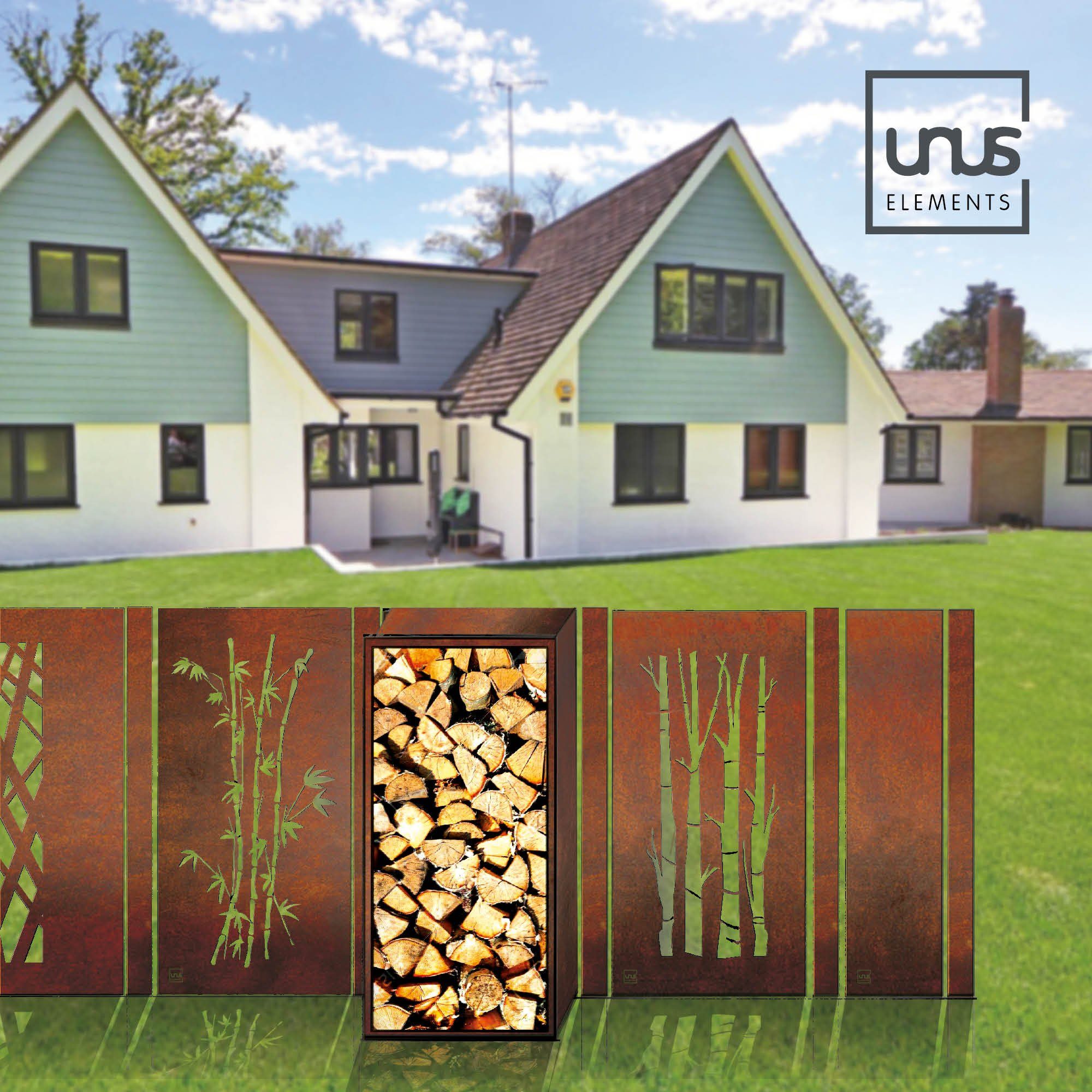 UNUS ELEMENTS Dekofigur Kaminholzrahmen 1 (1 St)