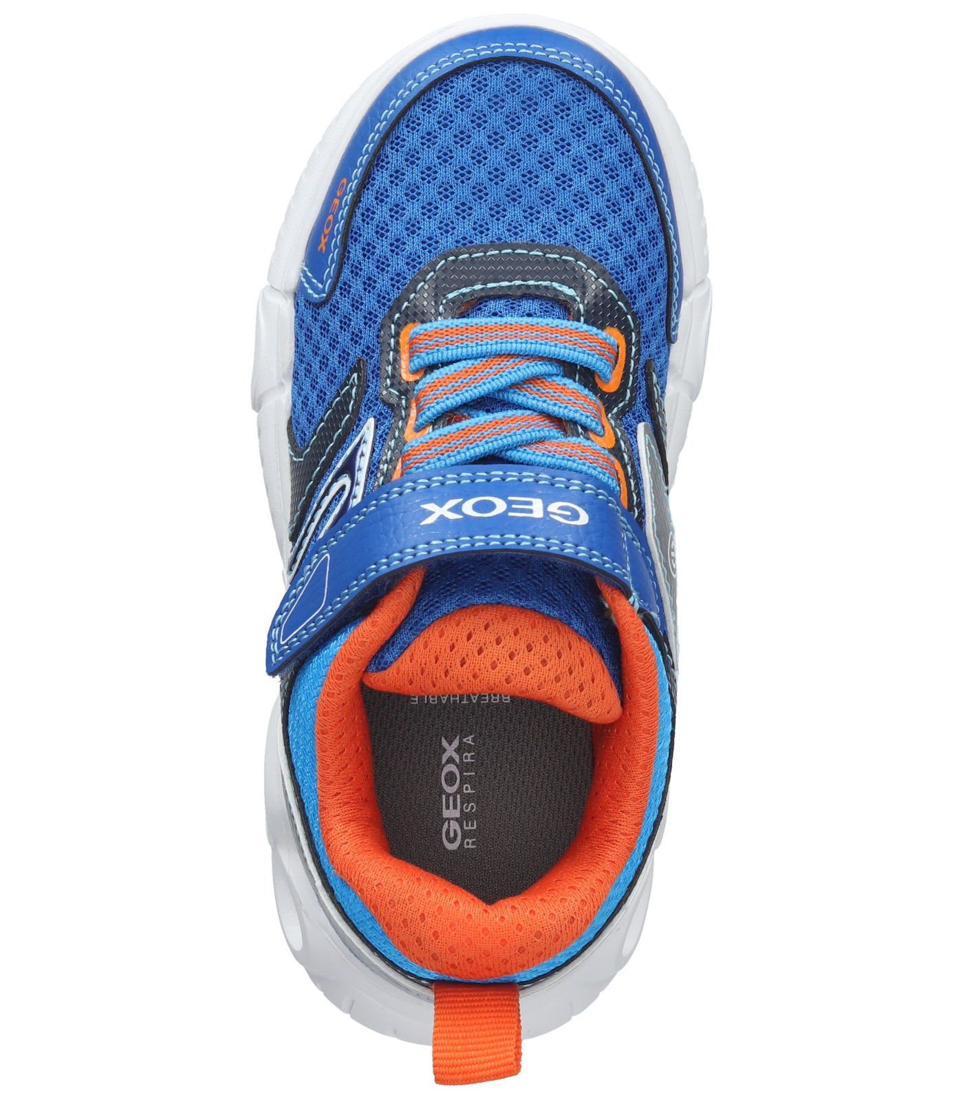 Lederimitat/Textil (ROYAL/ORANGE) Blau Sneaker Geox Sneaker