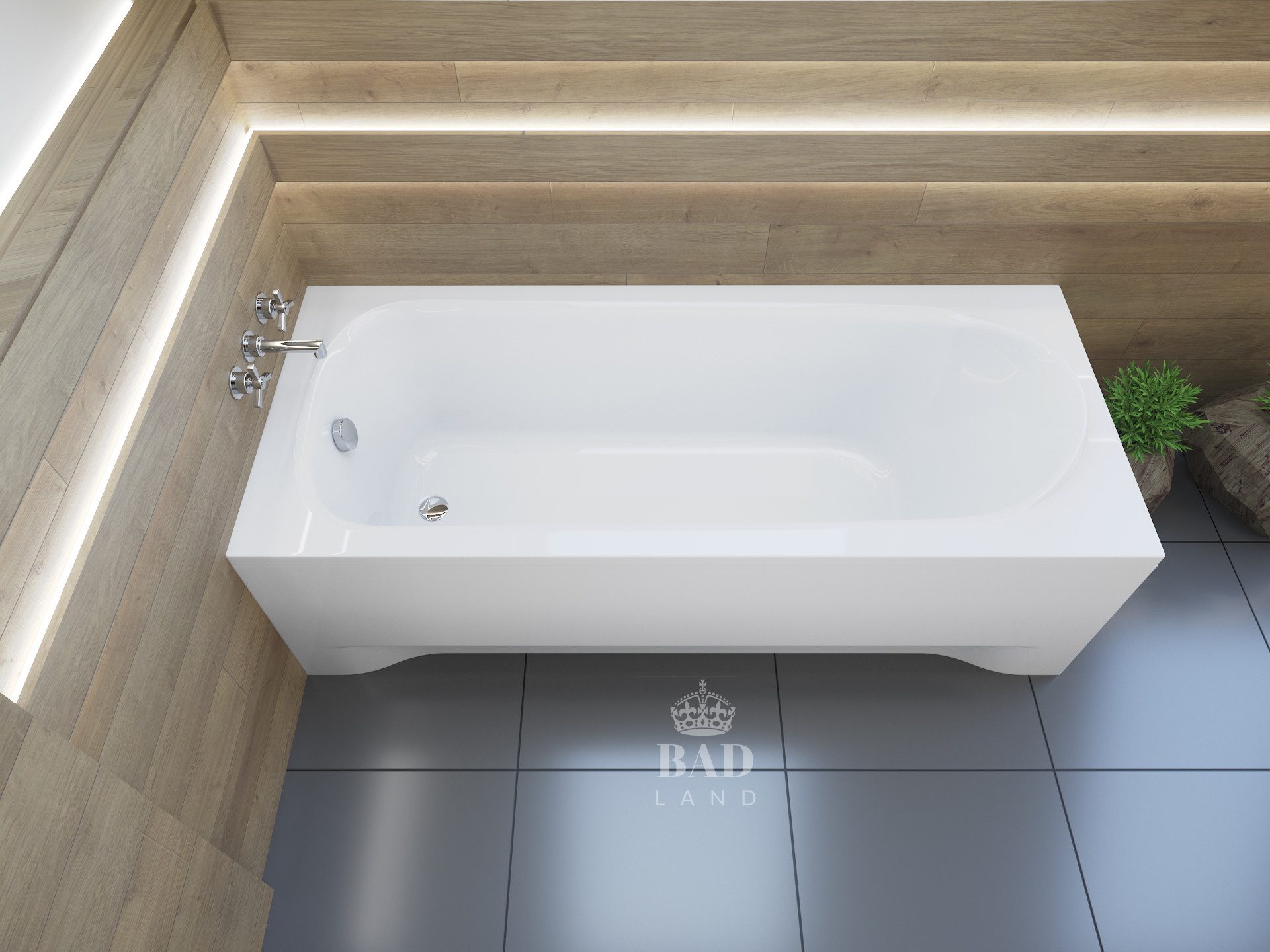 Thumbnail - KOLMAN Badewanne Rechteck Medium 170x75, Ablaufgarnitur & Füße GRATIS