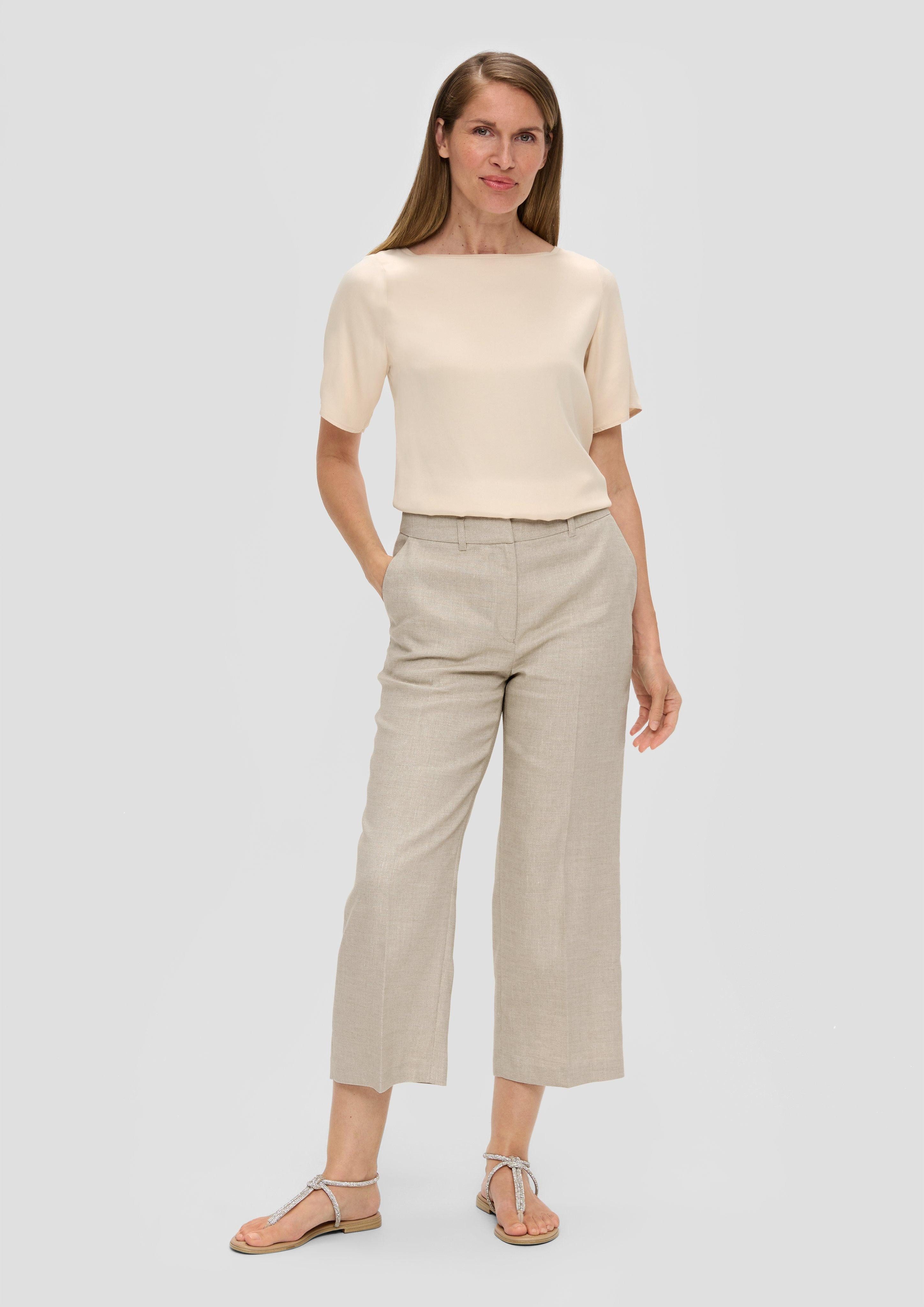 s.Oliver BLACK LABEL 7/8-Hose Culotte aus Leinenmix