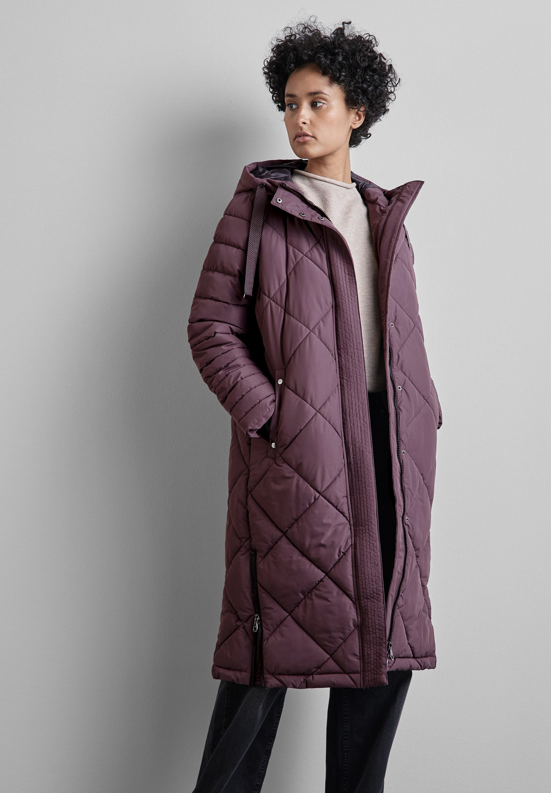 STREET ONE Steppjacke mit Kapuze mit Tunnelzugband