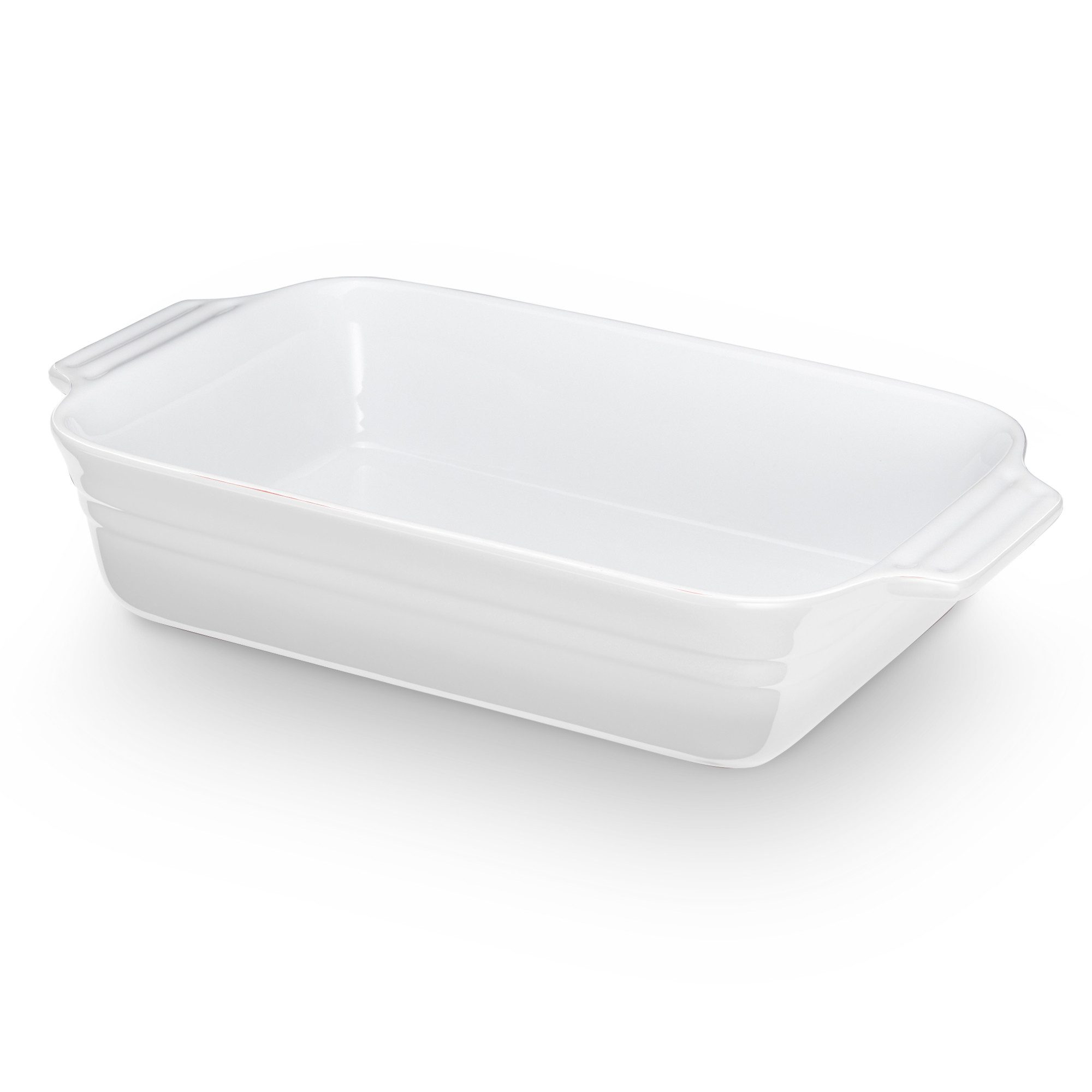 KHG Auflaufform mittel 26 cm Weiß für 1-2 Personen, Steingut, (1-St), Antihaft (mit Emaile glasiert)