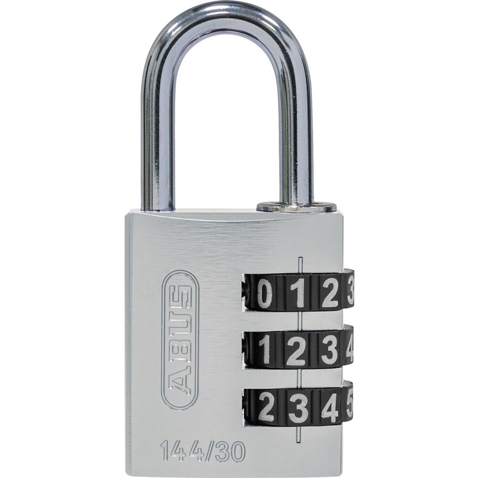 ABUS Vorhängeschloss Zahlenschloss 144/30 silber – Kombinations Vorhängeschloss