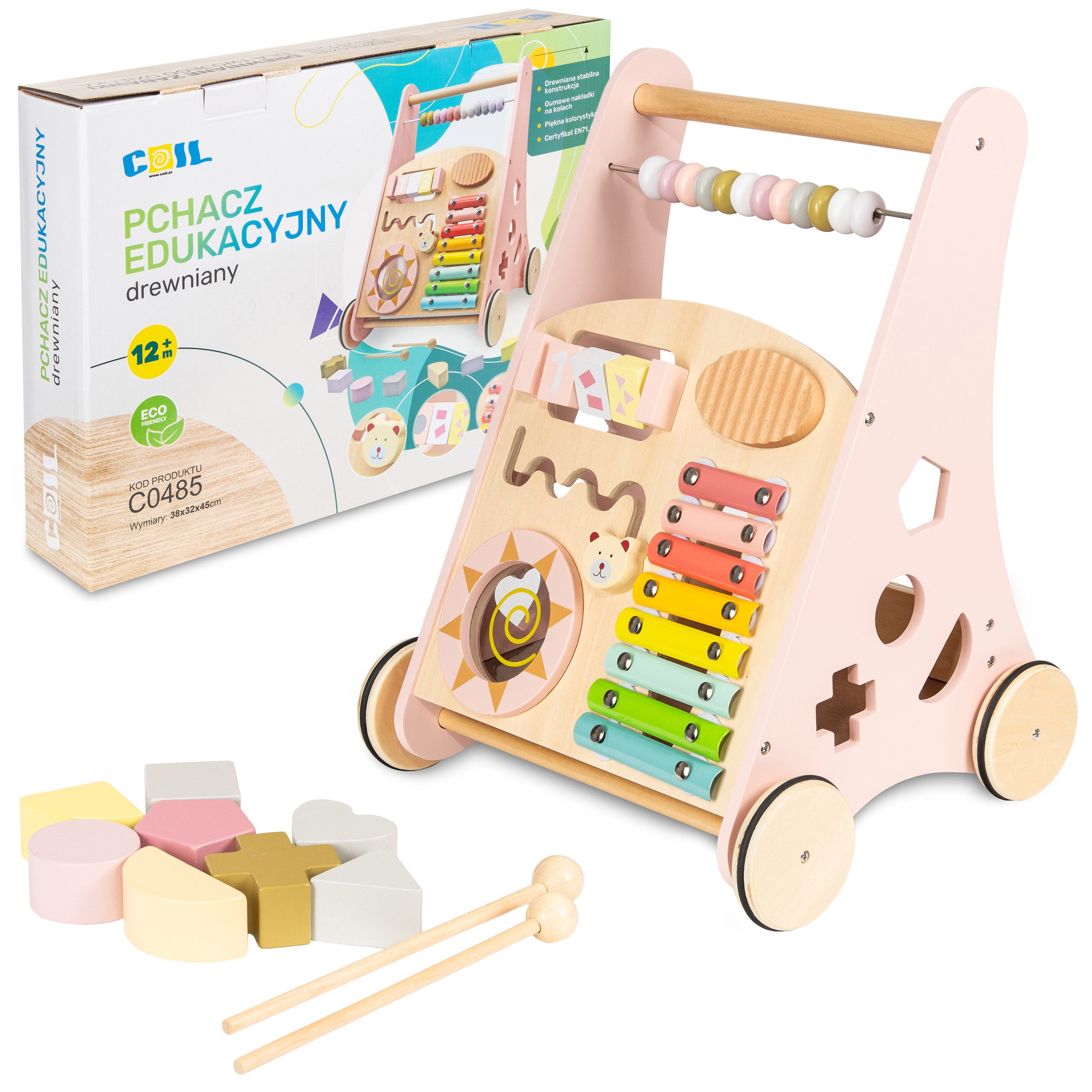 COIL Babywalker Lauflernwagen 3in1, Kinderwagen aus Holz, Lernspielzeug, ab günstig online kaufen
