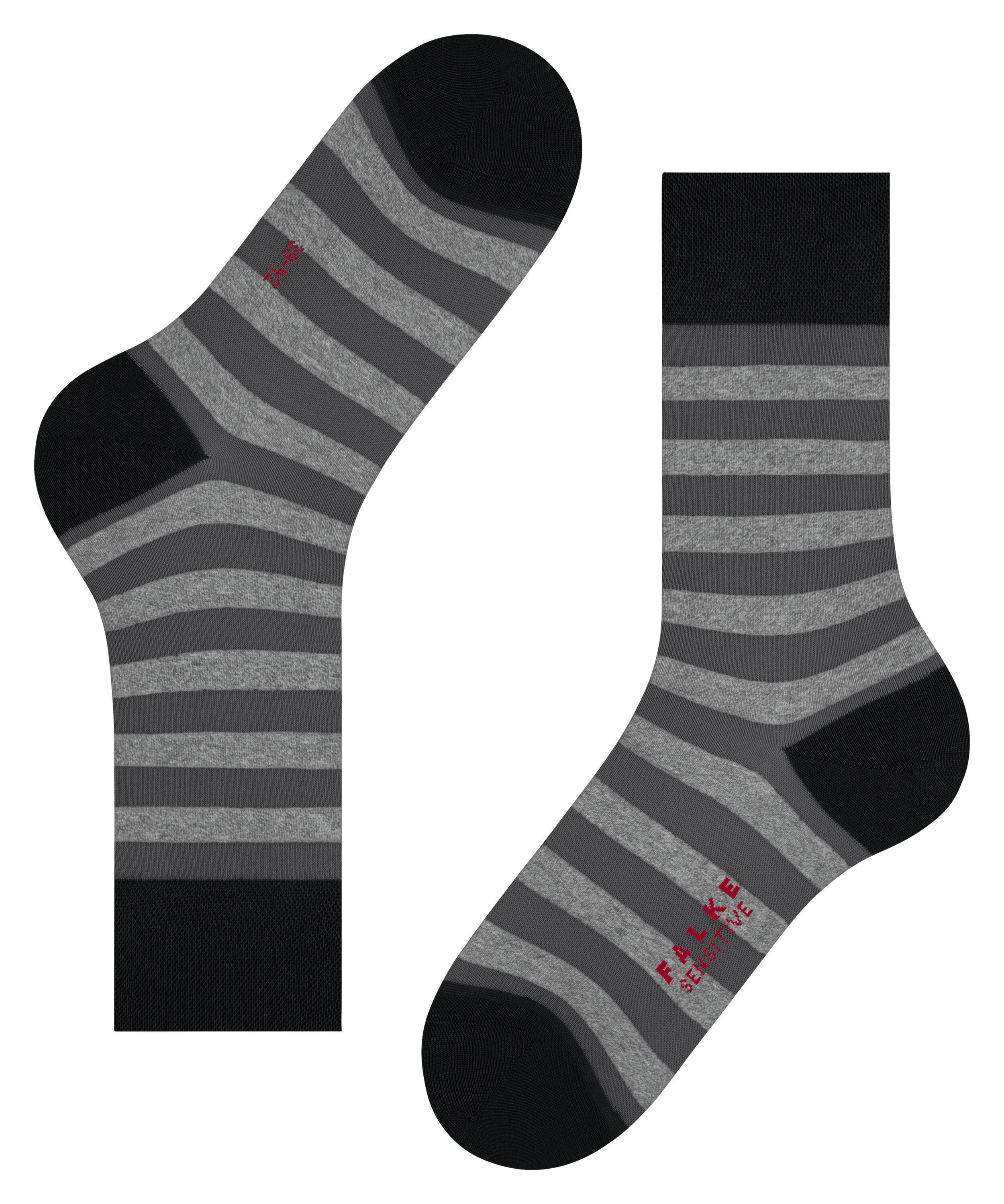 FALKE black Socken (1-Paar) Line Sensitive (3000) Mapped