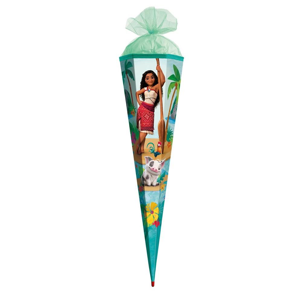 Roth Schultüte Disney Vaiana, 85 cm, eckig, 6-eckig, Tüllverschluss, Roth-Spitze