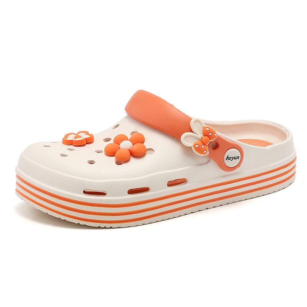 HUSK'SWARE Clog (Damen Blumen Clogs Sommer Freizeit) Leichte, atmungsaktive Clogs Rutschfeste Sandalen aus EVA-Material