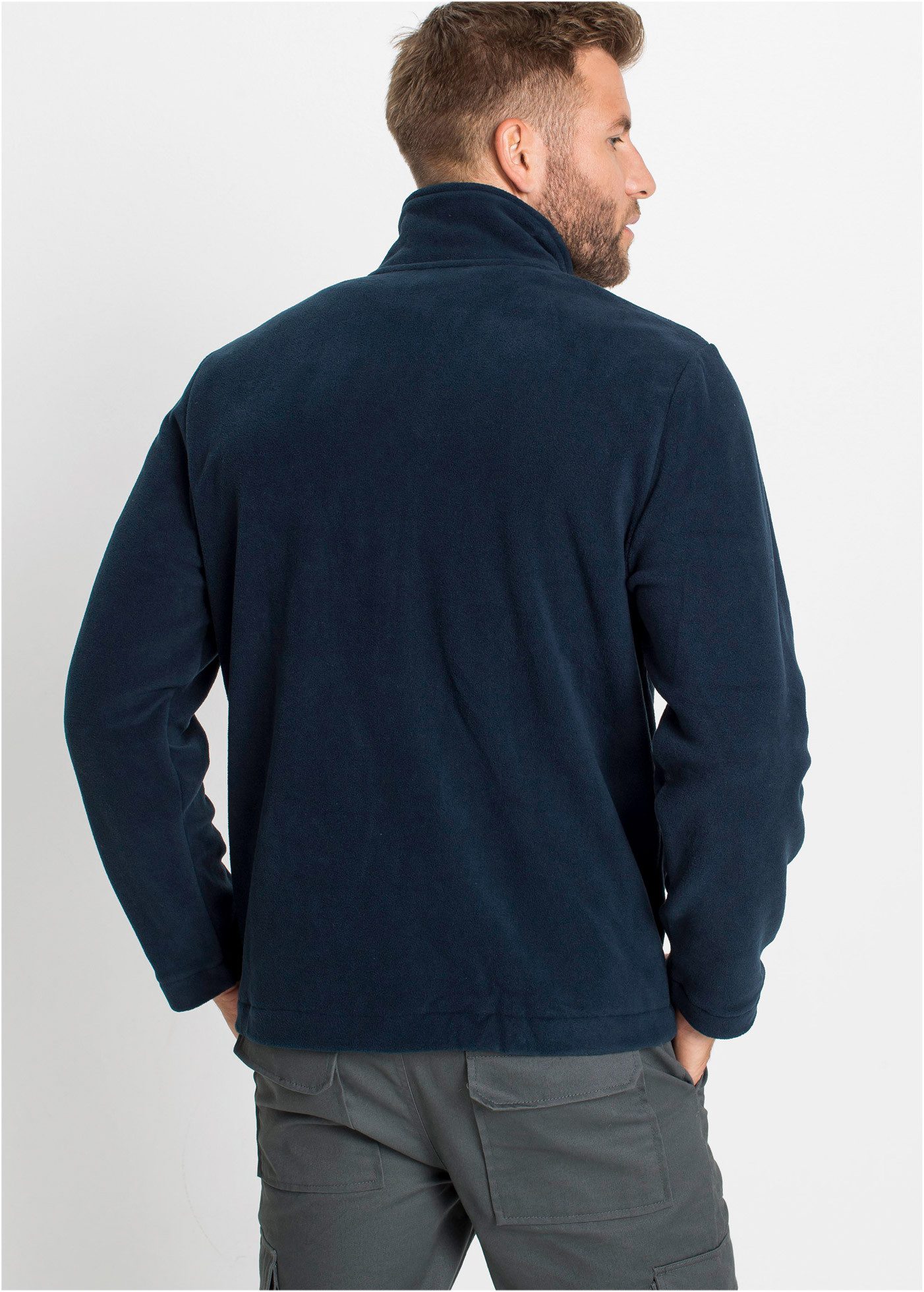 bonprix Fleecejacke mit Reißverschluss und Stehkragen günstig online kaufen