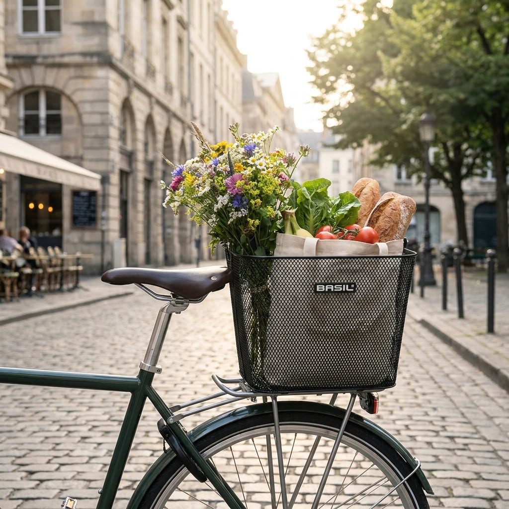 Basil Fahrradkorb Basil Hinterradkorb Cardiff 35x29x35cm, schwarz, engmaschig