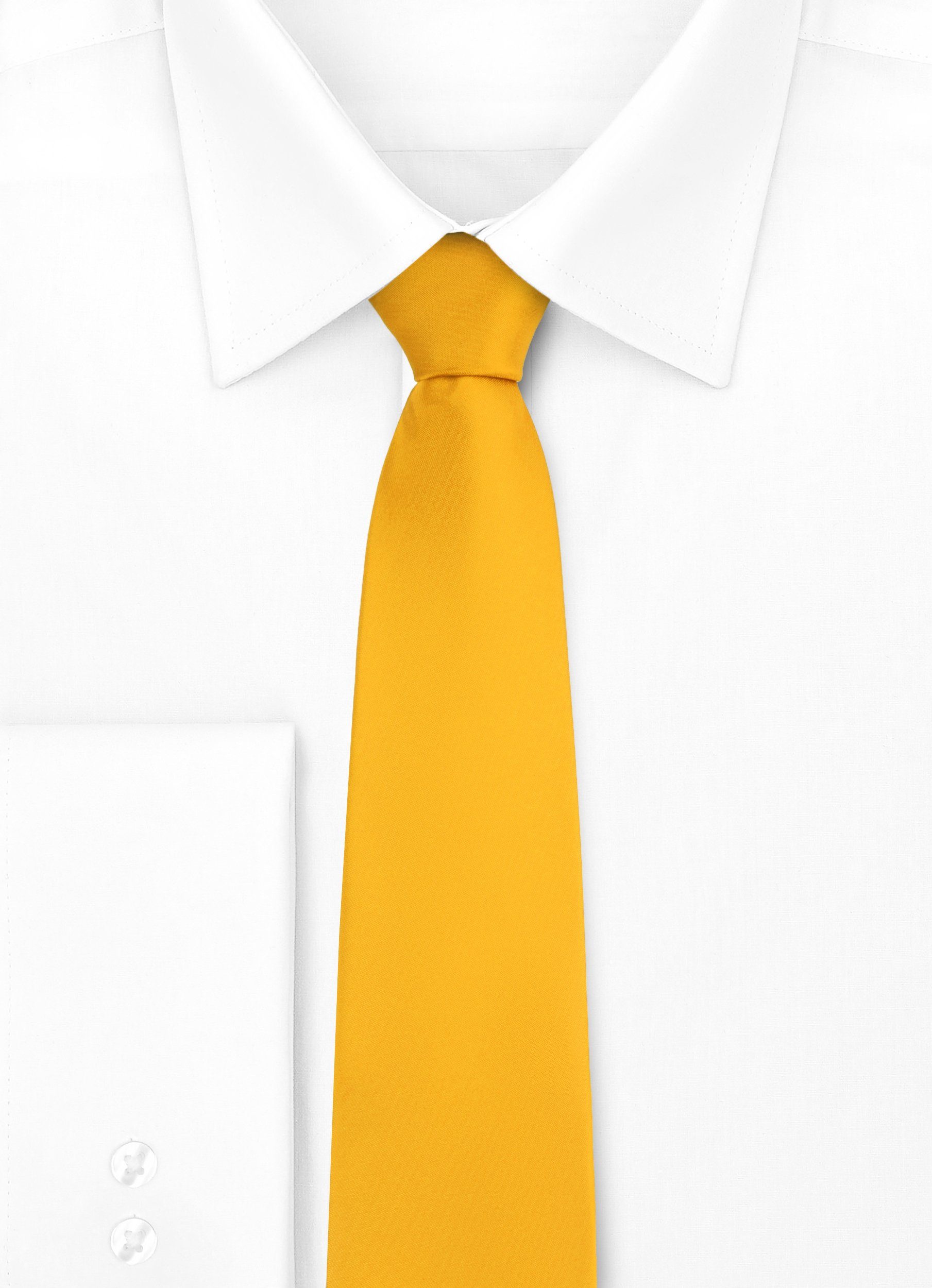 Krawatte Herren (150cm Ladeheid Dunkelgelb Krawatte KP-8 8cm) Breite 1-St) (Set, x