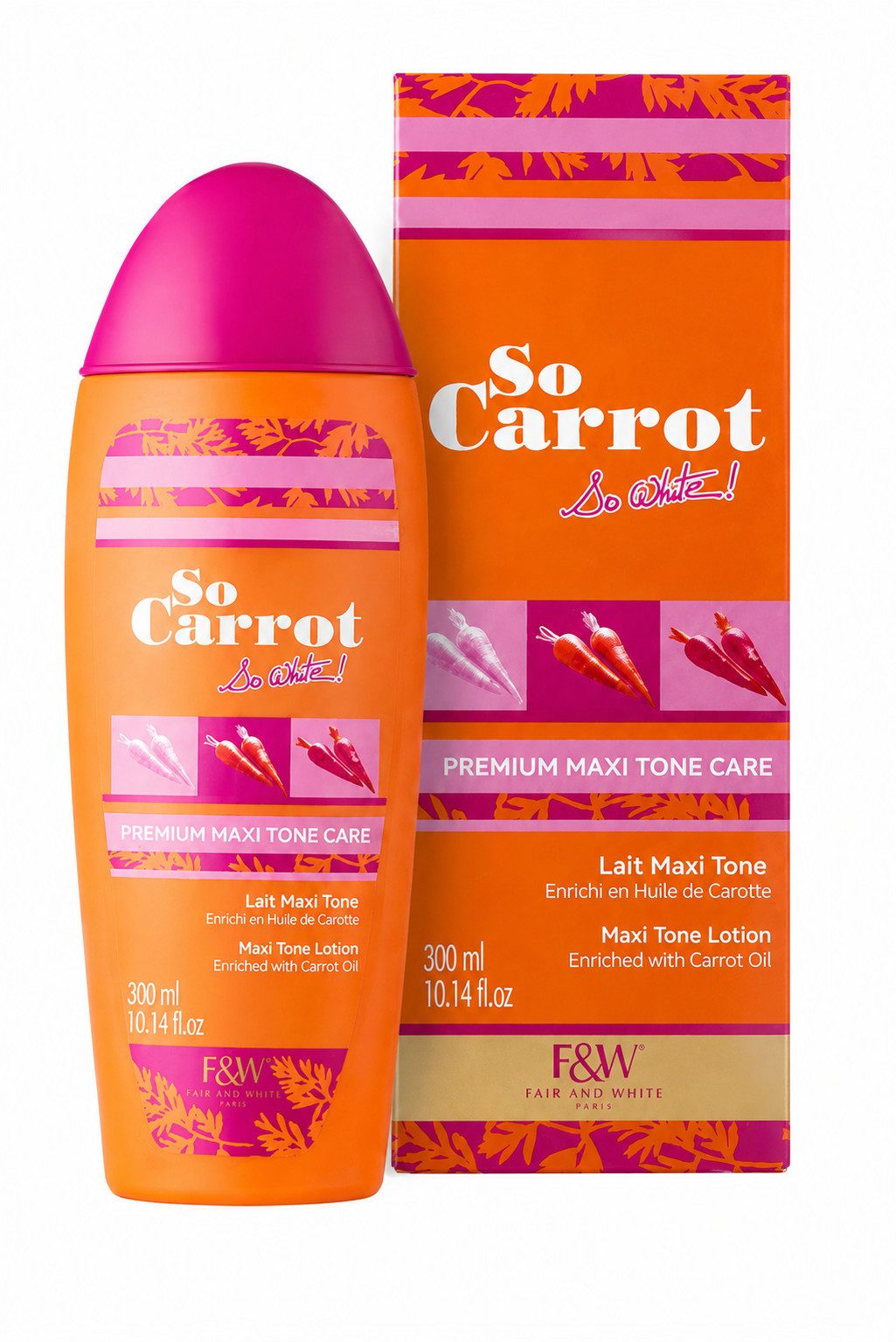 Fair & White Paris Körperlotion Fair & White So Carrot So White Maxi Tone Lotion 300ml