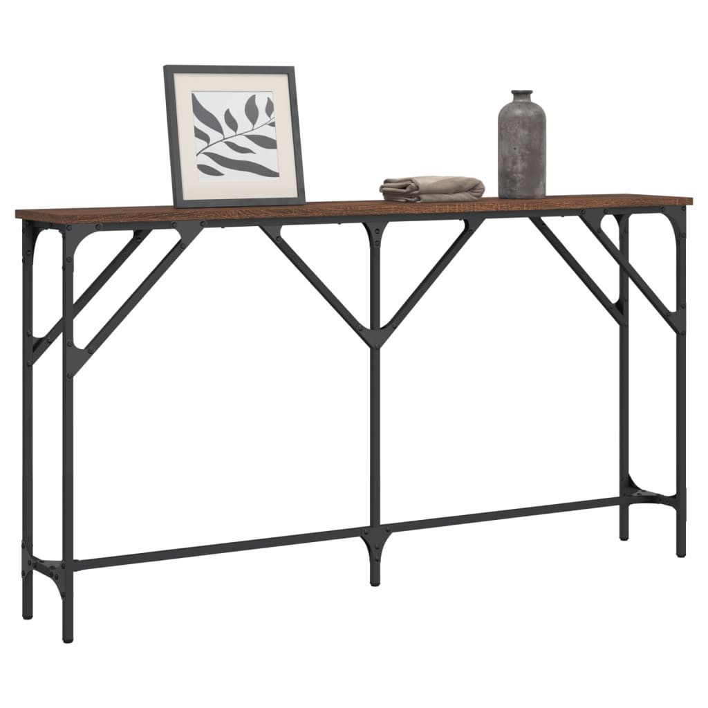 vidaXL Beistelltisch Konsolentisch Braun Eichen-Optik 140x23x75 günstig online kaufen