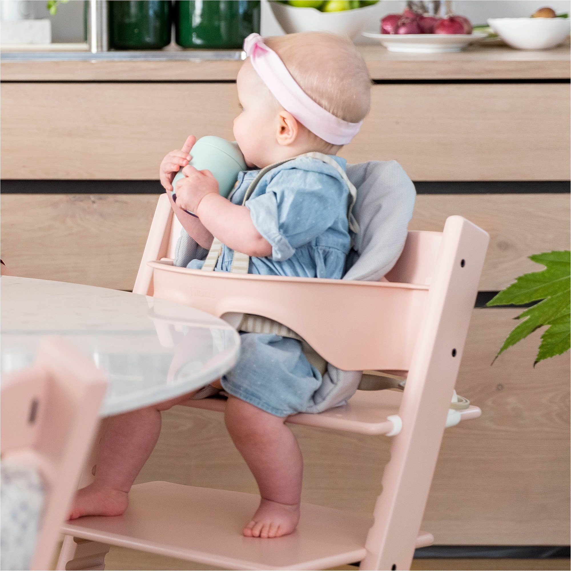 Stokke 5-Punkt-Sicherheitsgurt und Haltegurt Hochstuhl Trapp in für Hochstuhl-Gurt Tripp den beige