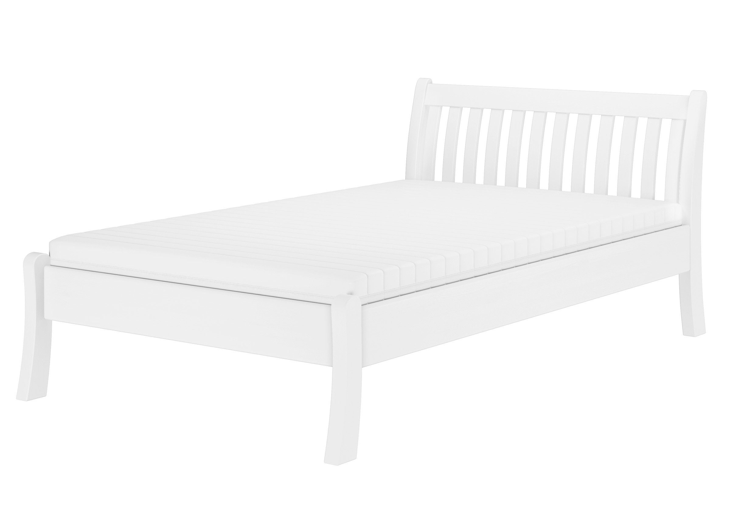 ERST-HOLZ Bett Weißes Geschwungenes Einzelbett 120 günstig online kaufen