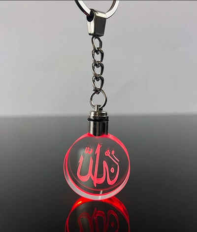 Stelby Schlüsselanhänger Schlüsselanhänger Gott, Allah, LED Multicolor mit Geschenkbox