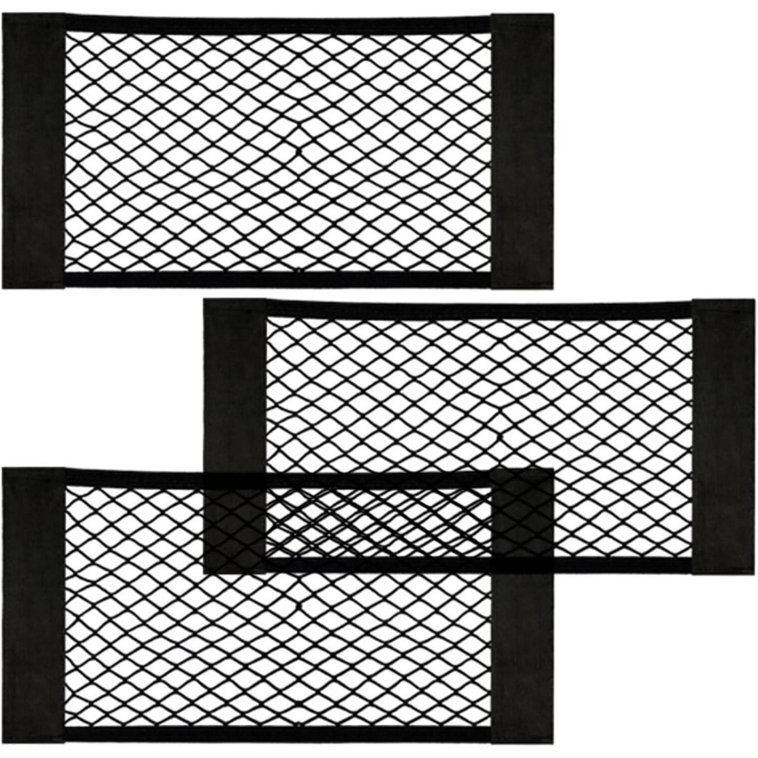 LuxusKollektion Schutzgitter Kofferraumnetz Gepäcknetz Auto SUV Klettverschluss 50x25cm (3 Stück)