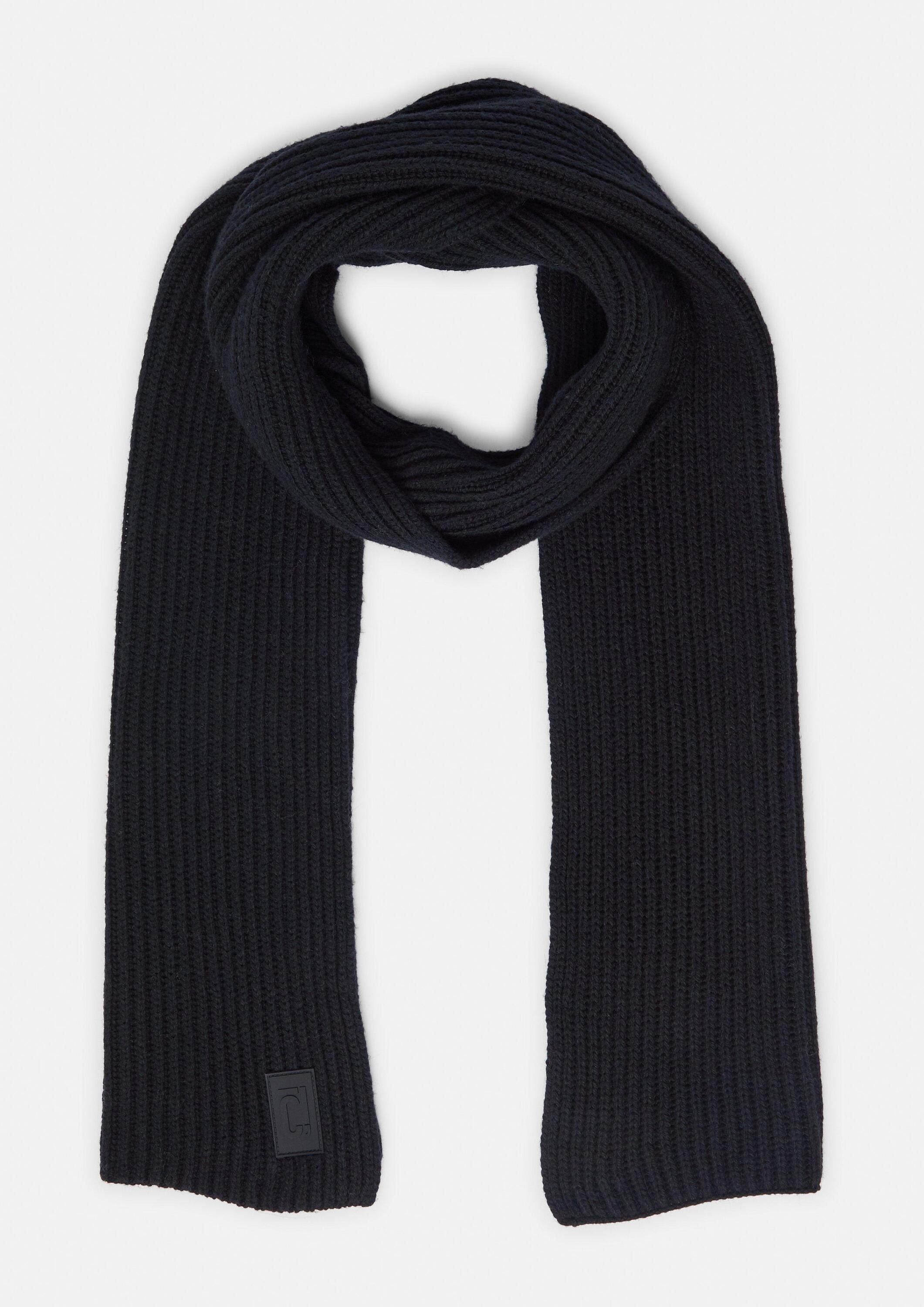 comma Schal Tuch, Weicher Strickschal mit Logo-Patch günstig online kaufen