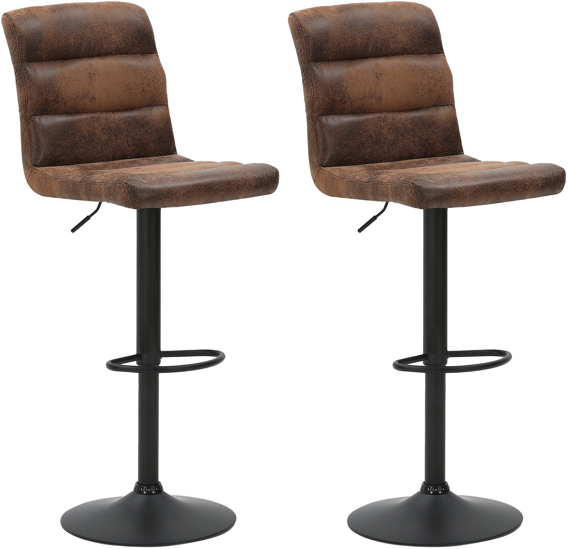 byLIVING Barhocker PHIL, Bis 110 kg, Drehbar, Gestell Teller, Höhenverstellbar, 360° drehbar