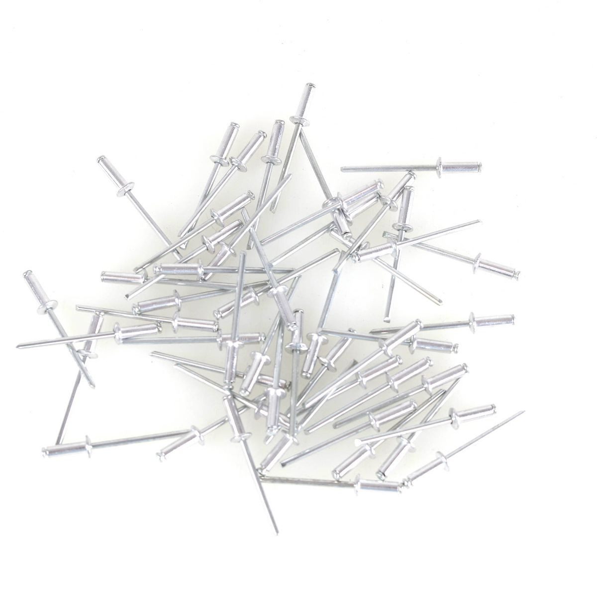 ToolTech Niete Blindnieten Flachkopf Nieten Alu/Stahl 50 Stück verschiedene Größen, (3.2 x 9 mm), Flachkopf