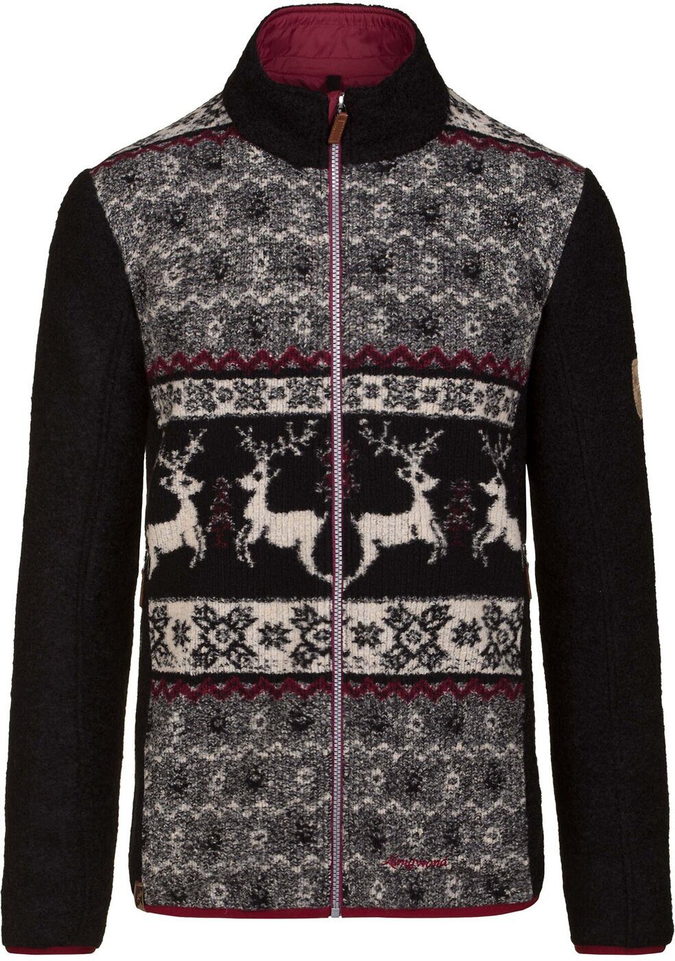 Almgwand Anorak BANKERJOCH SCHWARZ-BEIGE-BORDEAUX