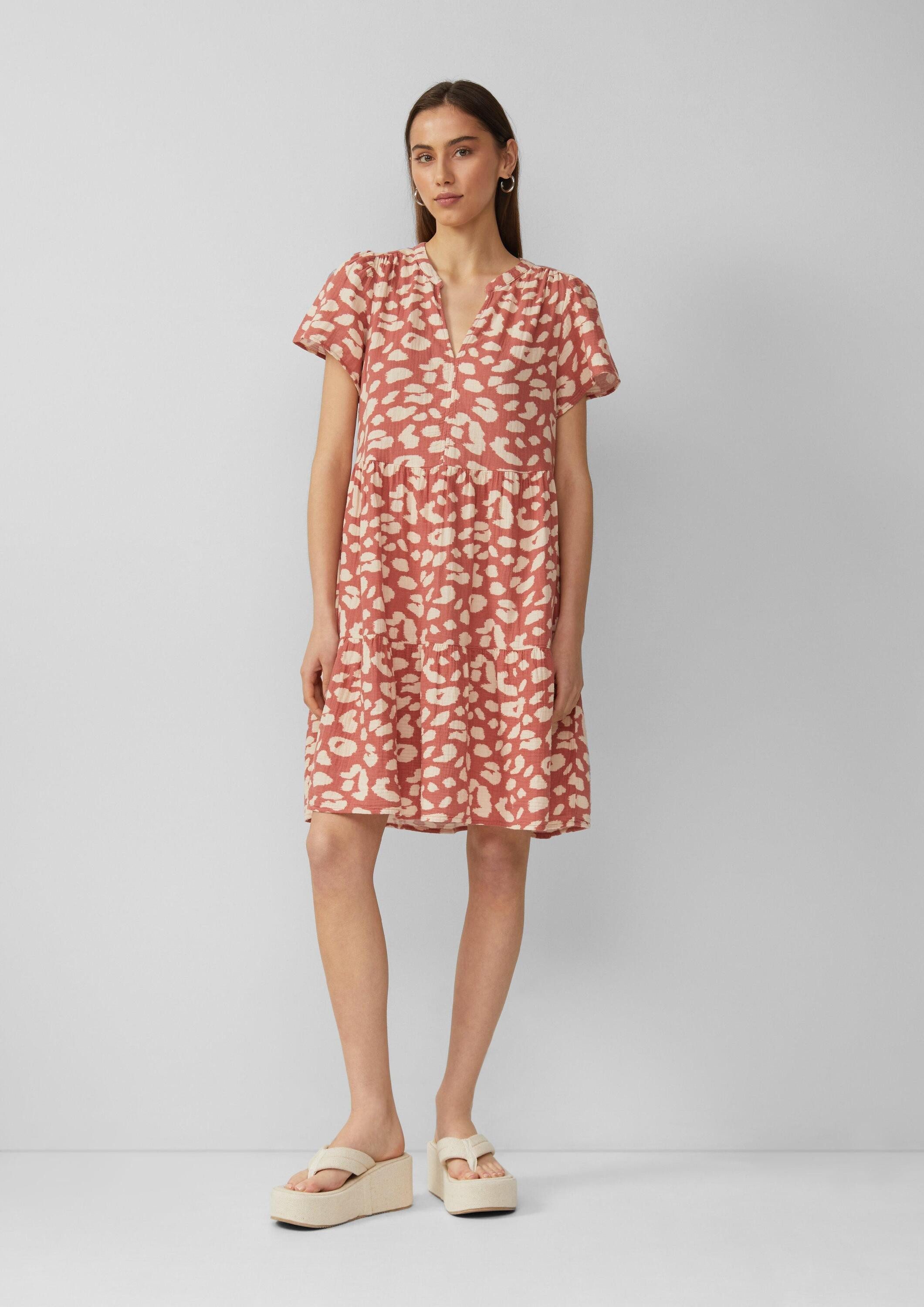 QS Minikleid Kleid Volantkleid aus Musselin günstig online kaufen