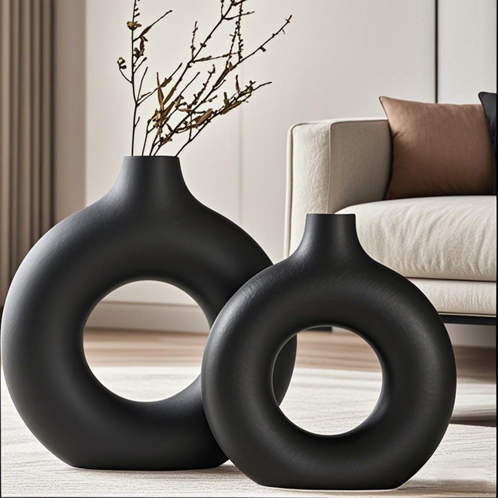 Masbekte Dekovase Keramik Vase, Matte Pampasgrasvase, günstig online kaufen