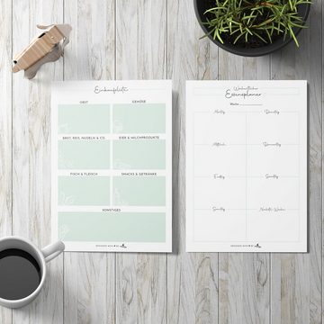 CreativeRobin Notizblock Essensplaner und Einkaufsliste I Menüplaner für die ganze Woche