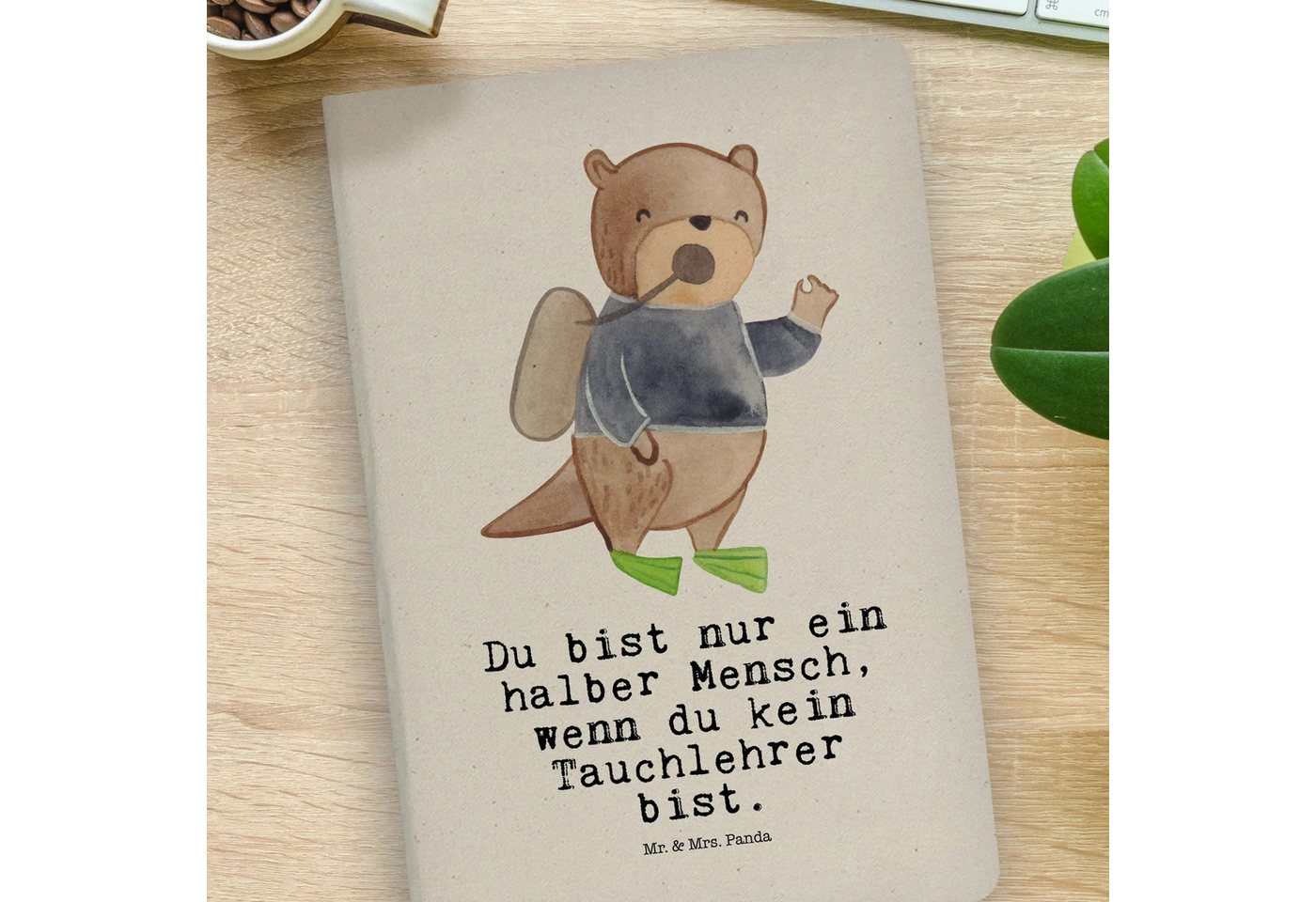 Thumbnail - Mr. & Mrs. Panda Notizbuch Tauchlehrer Herz - Transparent - Geschenk, Dankeschön, DIN A4 Notizbu Mr. & Mrs. Panda, Langl...