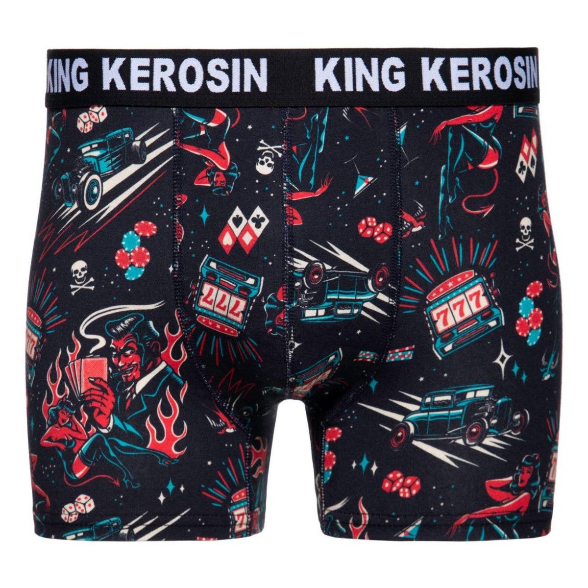King Kerosin Boxershorts King Kerosin Herren Boxershorts "Rockabilly Devil " (Boxershorts, Boxershorts)