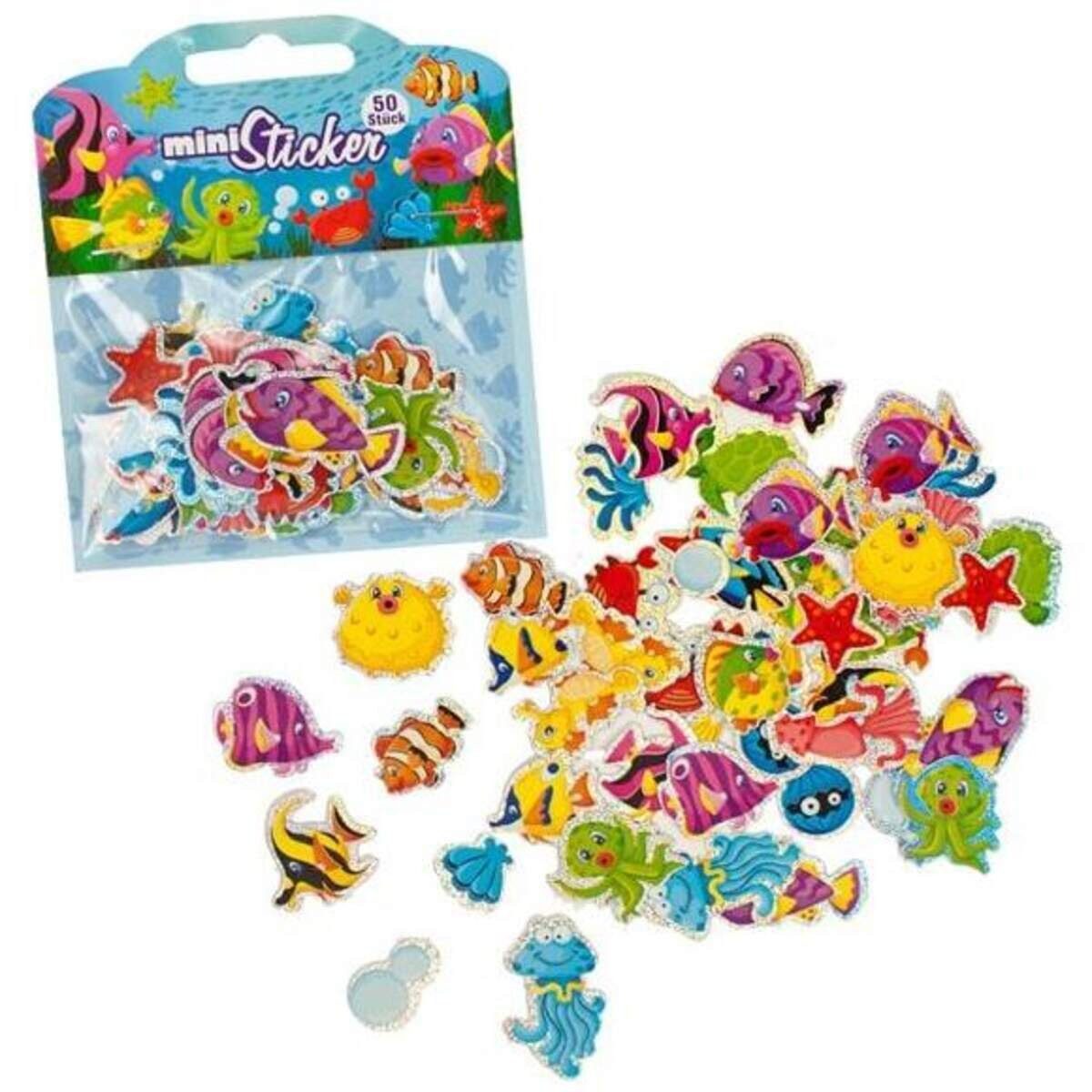 Trendhaus Sticker Trendhaus Mini Sticker 50er Set, 1 Stück, 6-fach sortiert