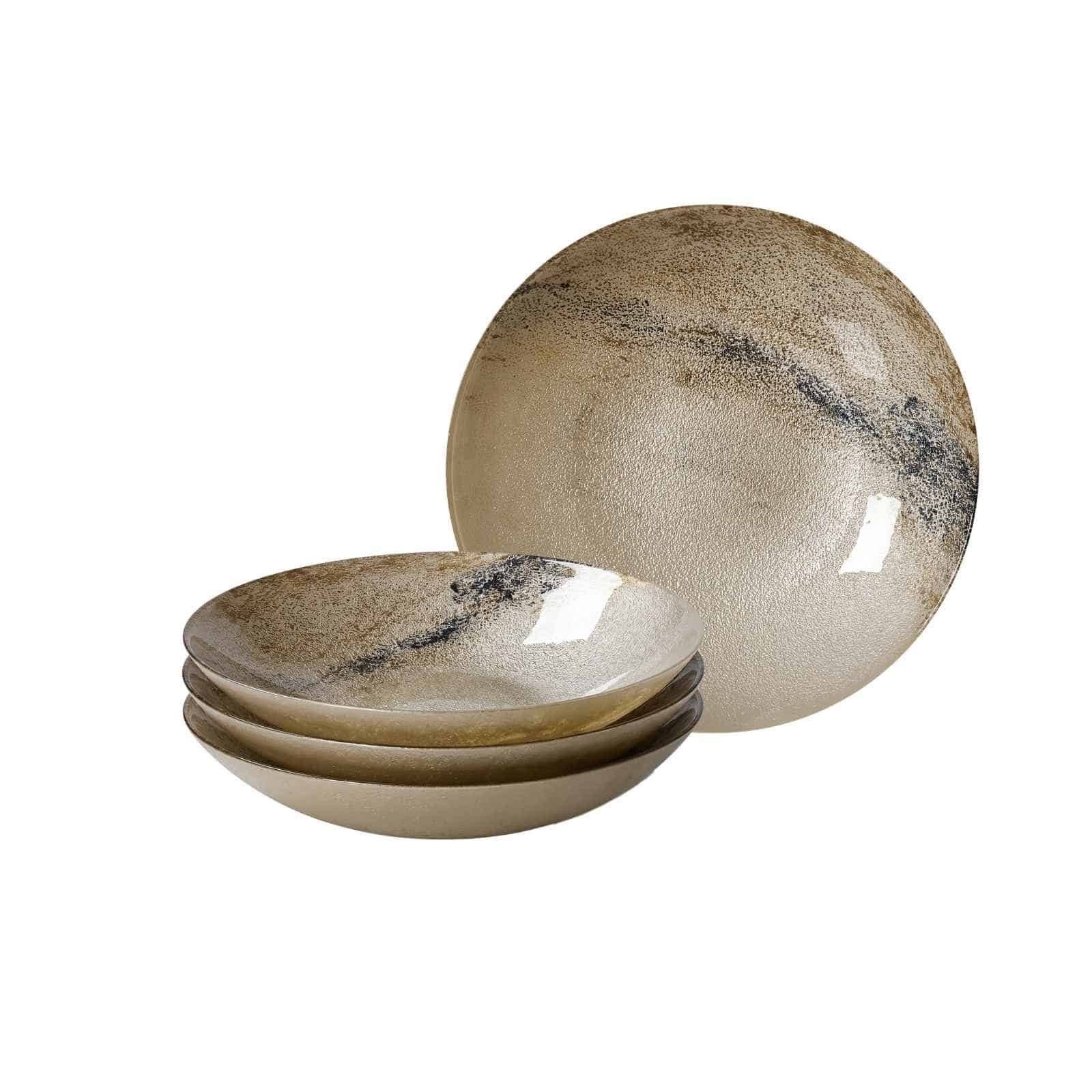 Ritzenhoff & Breker Schale Arezzo Dekoschalen ø 33 cm 4er Set, Glas, (4x Schale, 4-tlg)