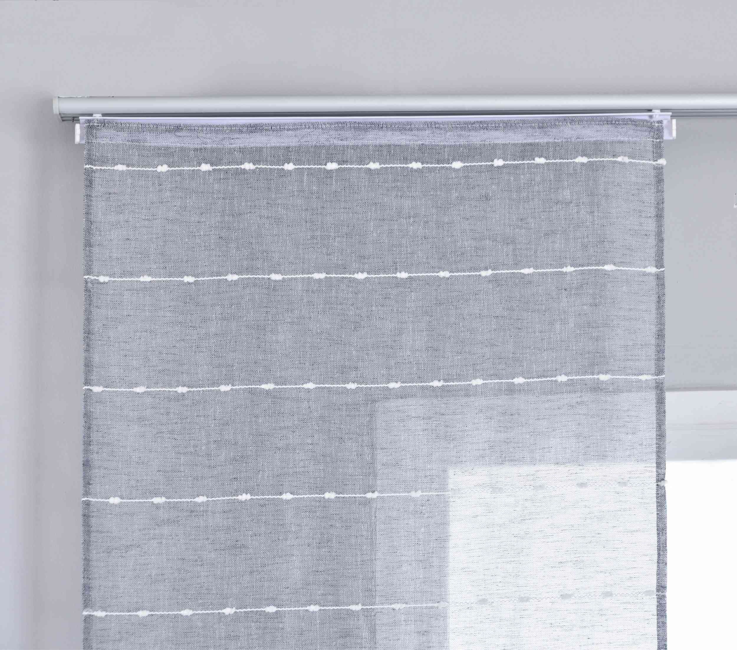 Gardinenbox Schiebegardine, Klettband (1 St), halbtransparent, günstig online kaufen