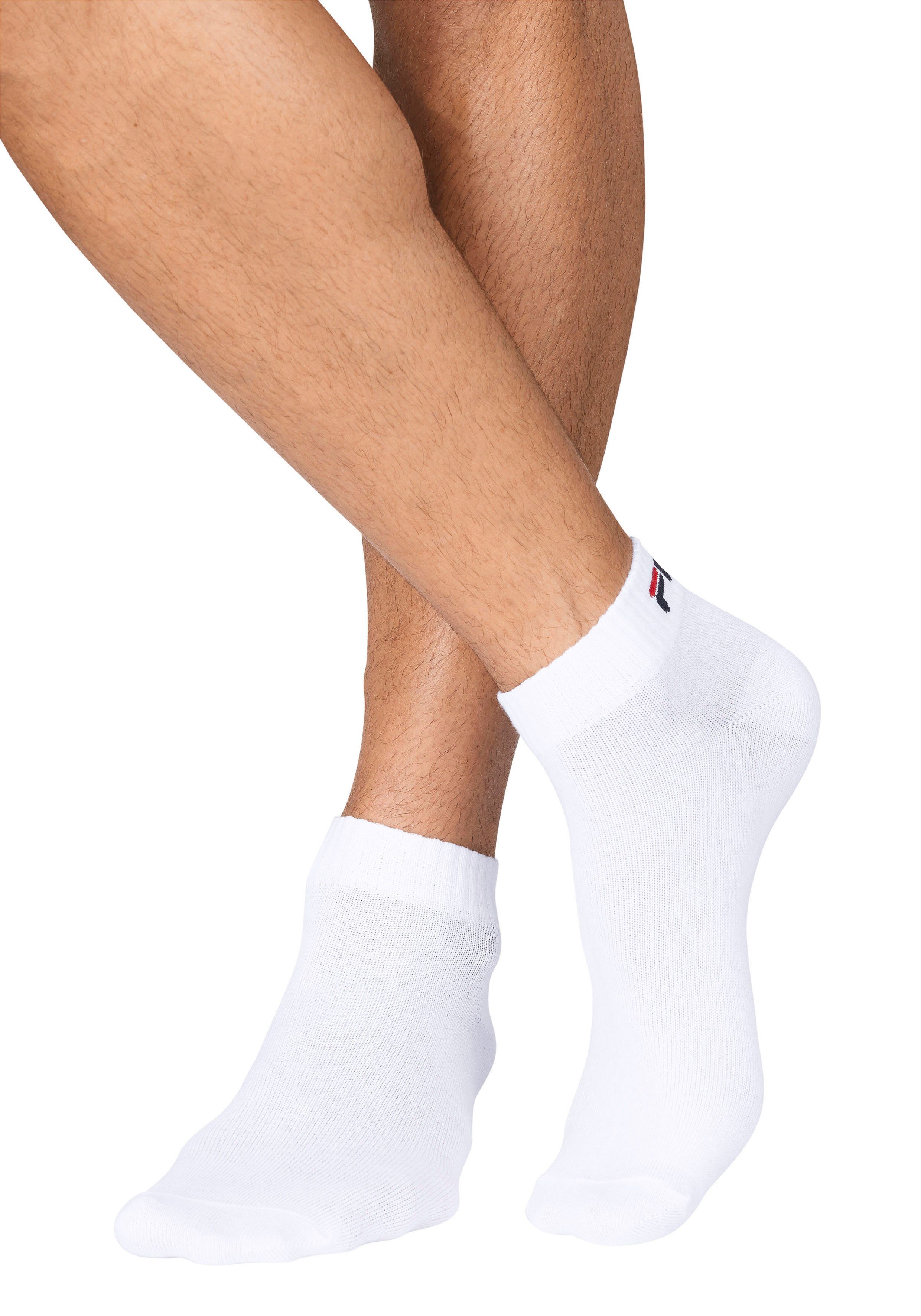 Fila Kurzsocken UNISEX INVISIBLE PLAIN SOCKS (6-Paar) Baumwollmischung, Rippenbündchen, flache Zehennaht
