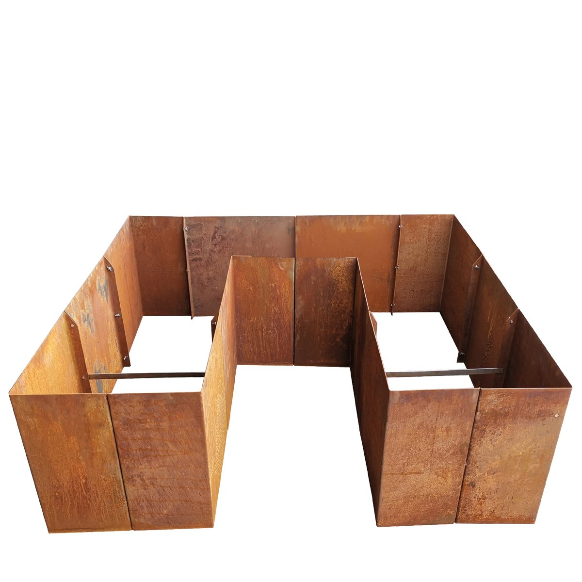 EdelrostPassion Hochbeet, U-Form, Edelrost, Metall 200x200, 180x180, Höhe:60,80 & 100cm