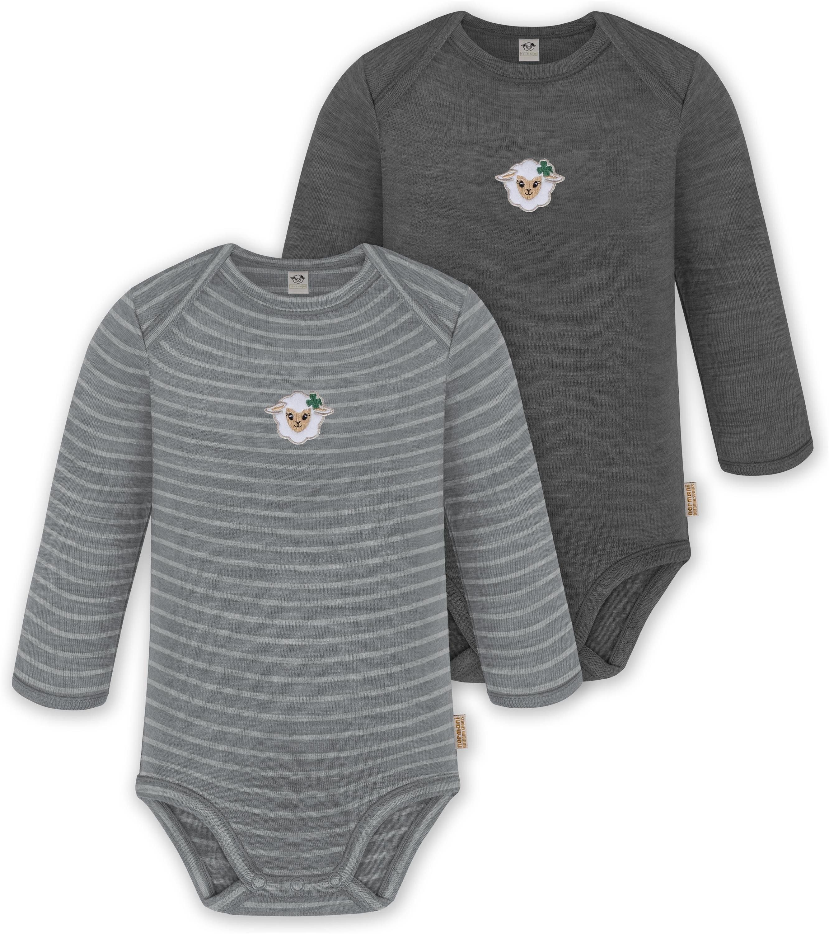 Langarmwickelbody 2er Pack Baby Merino Body Langarm Auckland