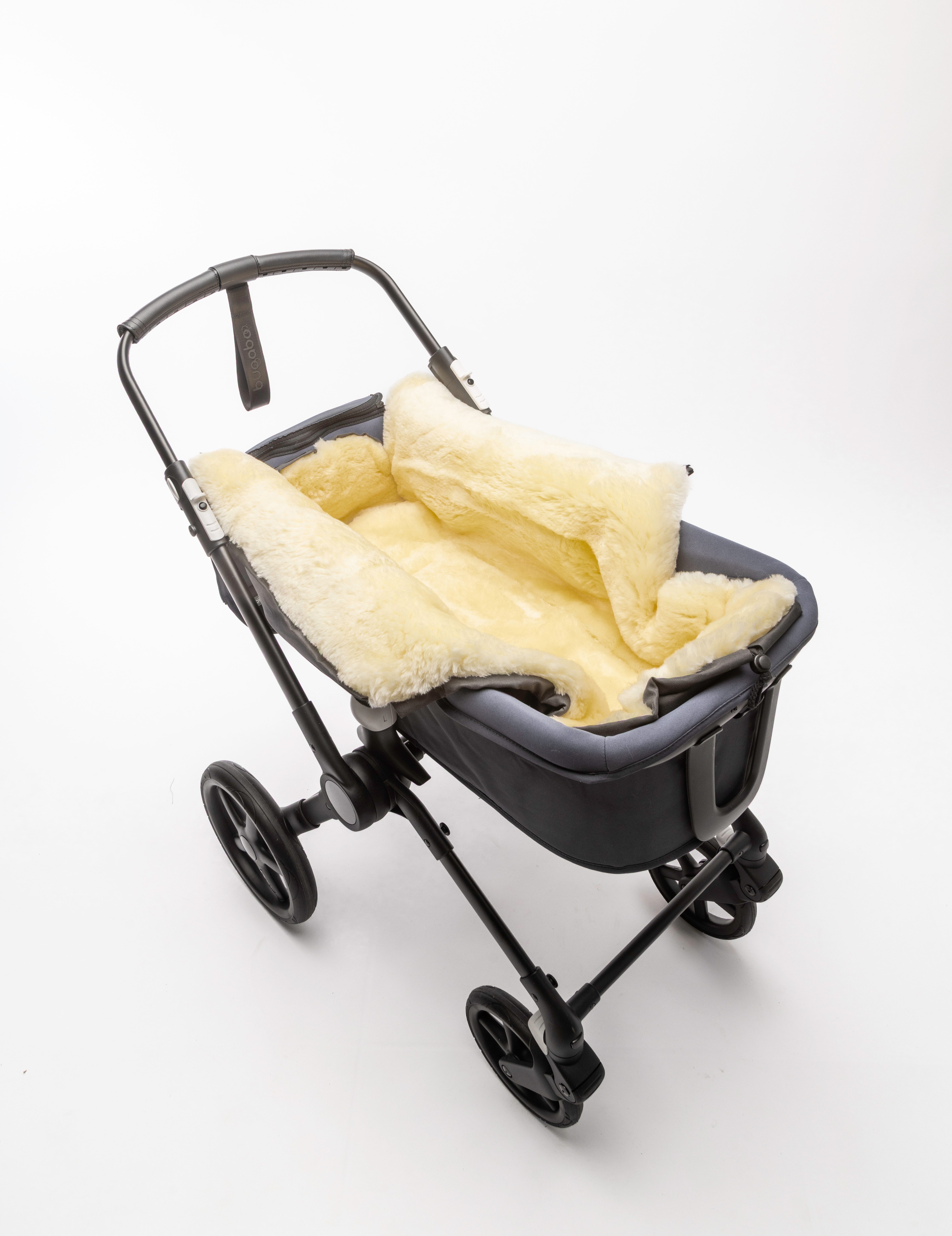 Reissner Lammfelle Fußsack Lammfell Fußsack ESKIMO für Kinderwagen und Buggy – Bild 4 von 5