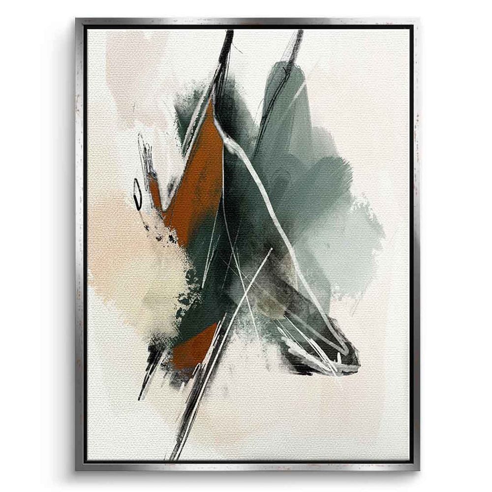 DOTCOMCANVAS® Leinwandbild Green Abstract 04, Leinwandbild Green Abstract 04 weiß Wandbild Kunstdruck