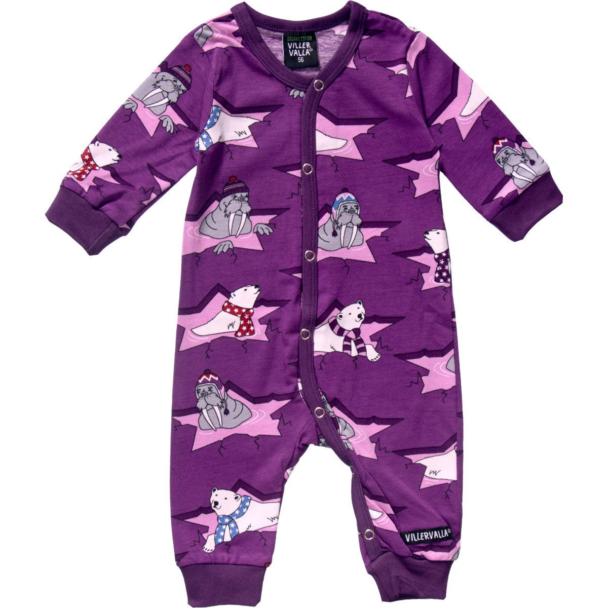 Villervalla Strampler Ice Star Unisex Kinder Einteiler, Overall, Babyanzug, Babyoverall, Babyanzug