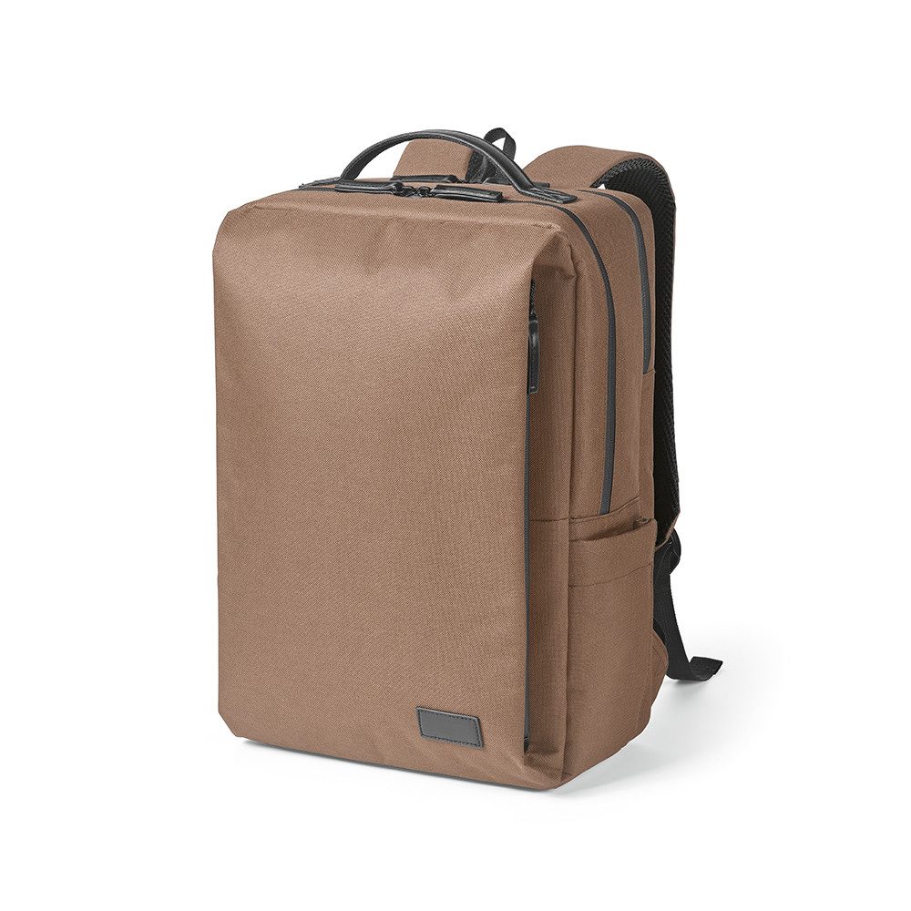 CABBEL Rucksack Rucksack 20L Laptop 17 Zoll wasserdicht Trolley nachhaltig rPET leicht (Rucksack, 1-tlg., Einzelartikel), Kamel, rPET-Gewebe, 68% Recyclinganteil, ergonomisch, gepolsterte