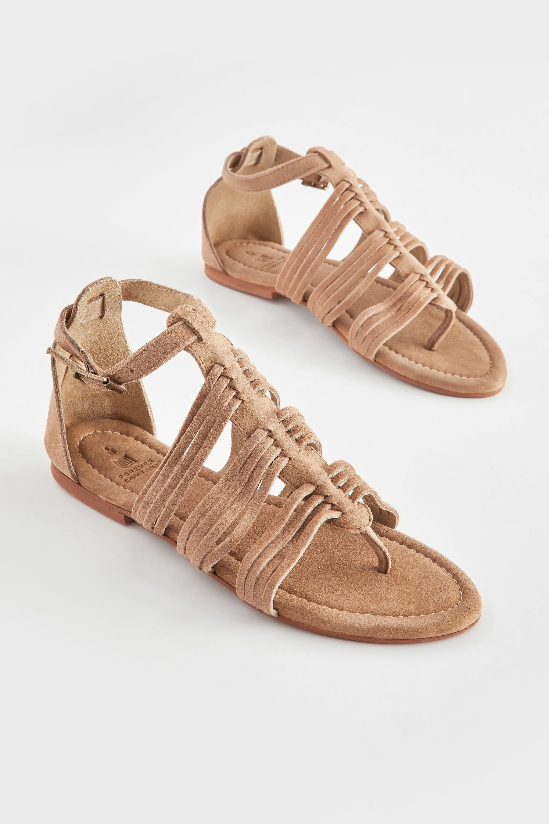 Comfort® Boho-Römersandalen aus Next Römersandale Brown Forever (1-tlg) Tan Leder