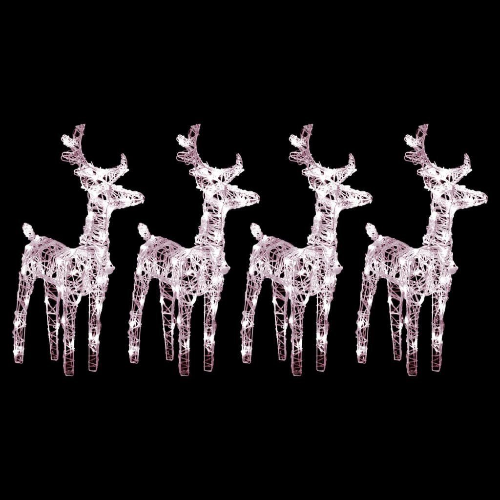 vidaXL Weihnachtsfigur LED-Rentiere 4 Stk. Warmweiß 160 LEDs Acryl (4 St)