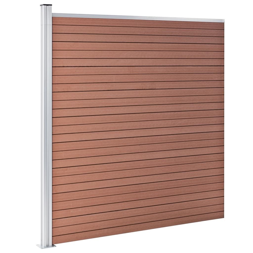 vidaXL Gartenzaun Gartenzaun WPC 175x186 cm Braun, (1-St)