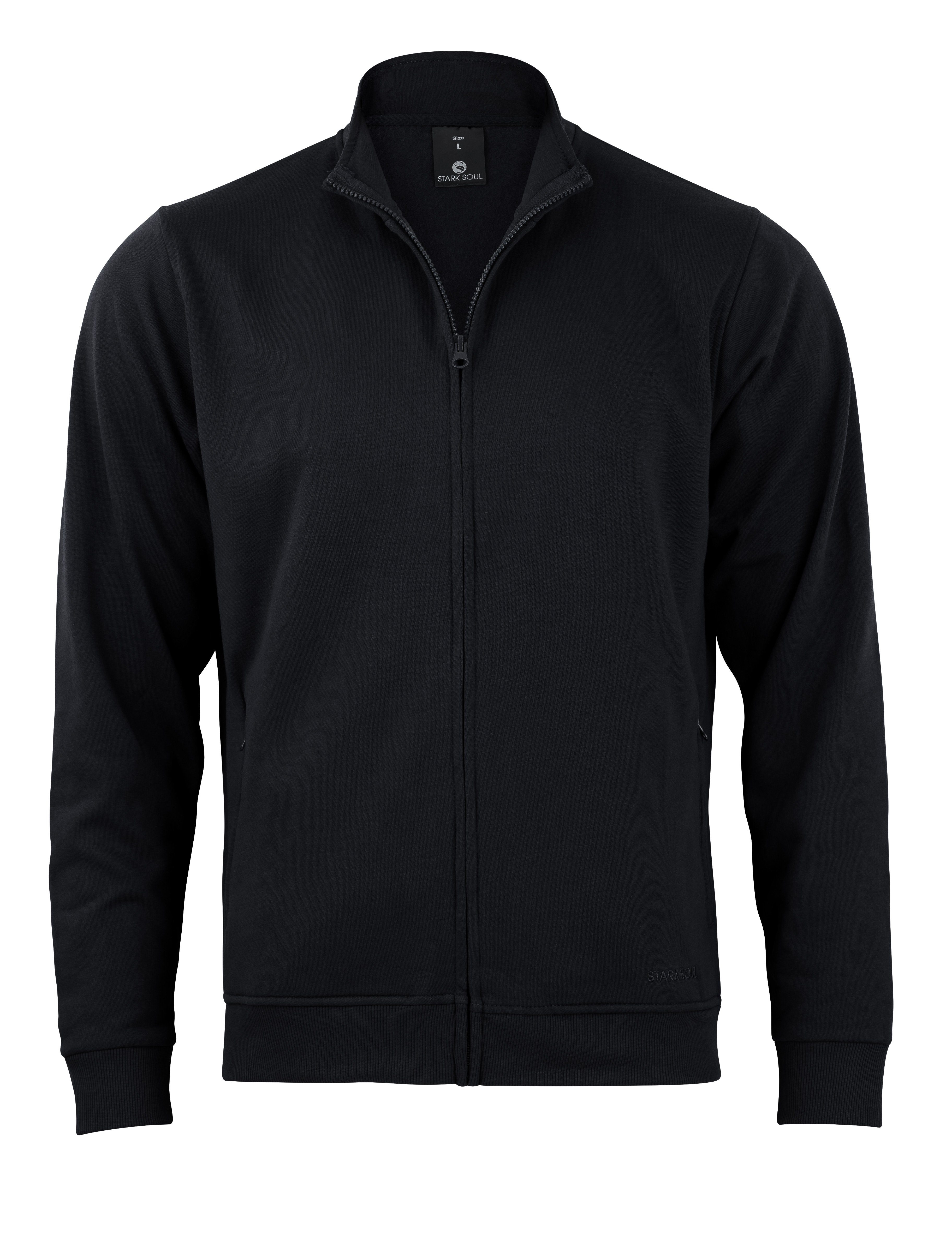 Stark Soul® Sweatjacke STARK SOUL Sweatjacke mit Stehkragen und 2 Schubtasc günstig online kaufen
