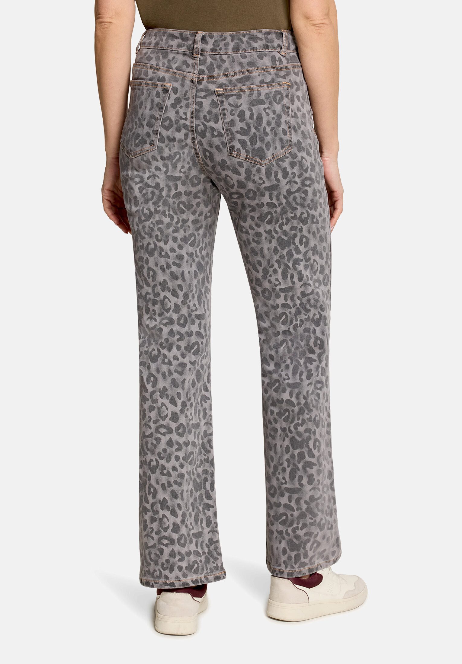 Cartoon Stretch-Jeans Damen mit Muster