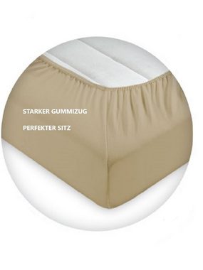 Spannbettlaken Doppelpack Frottee Spannbettlaken Premium, EXKLUSIV HEIMTEXTIL, Frottee, Gummizug: rundum, (2 Stück), mit Rundumgummizug