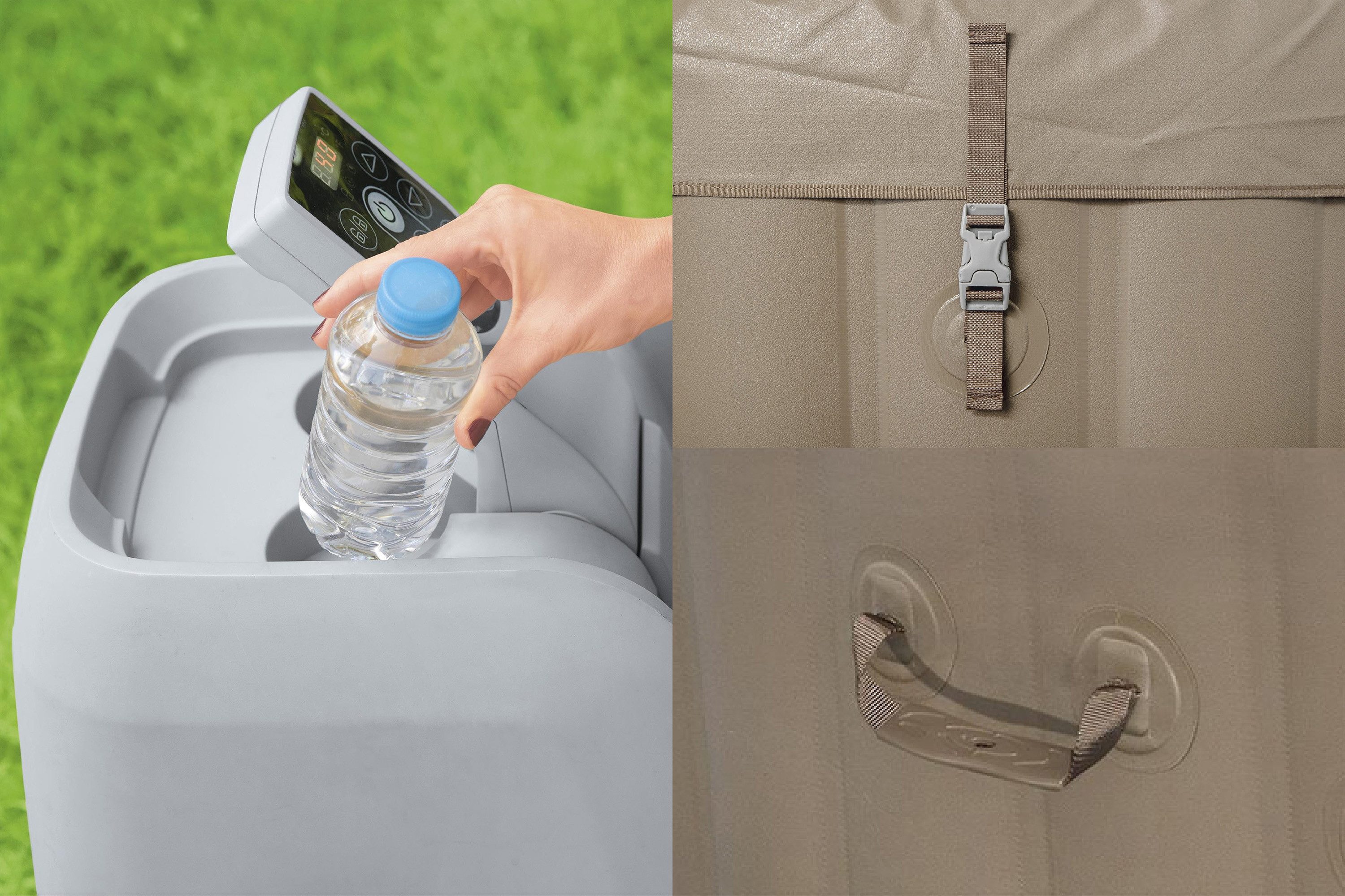 Bestway Whirlpool LAY-Z-SPA® Palm Springs AirJet™, (Set, für max. 6 Personen), Ø 196 x 71 cm