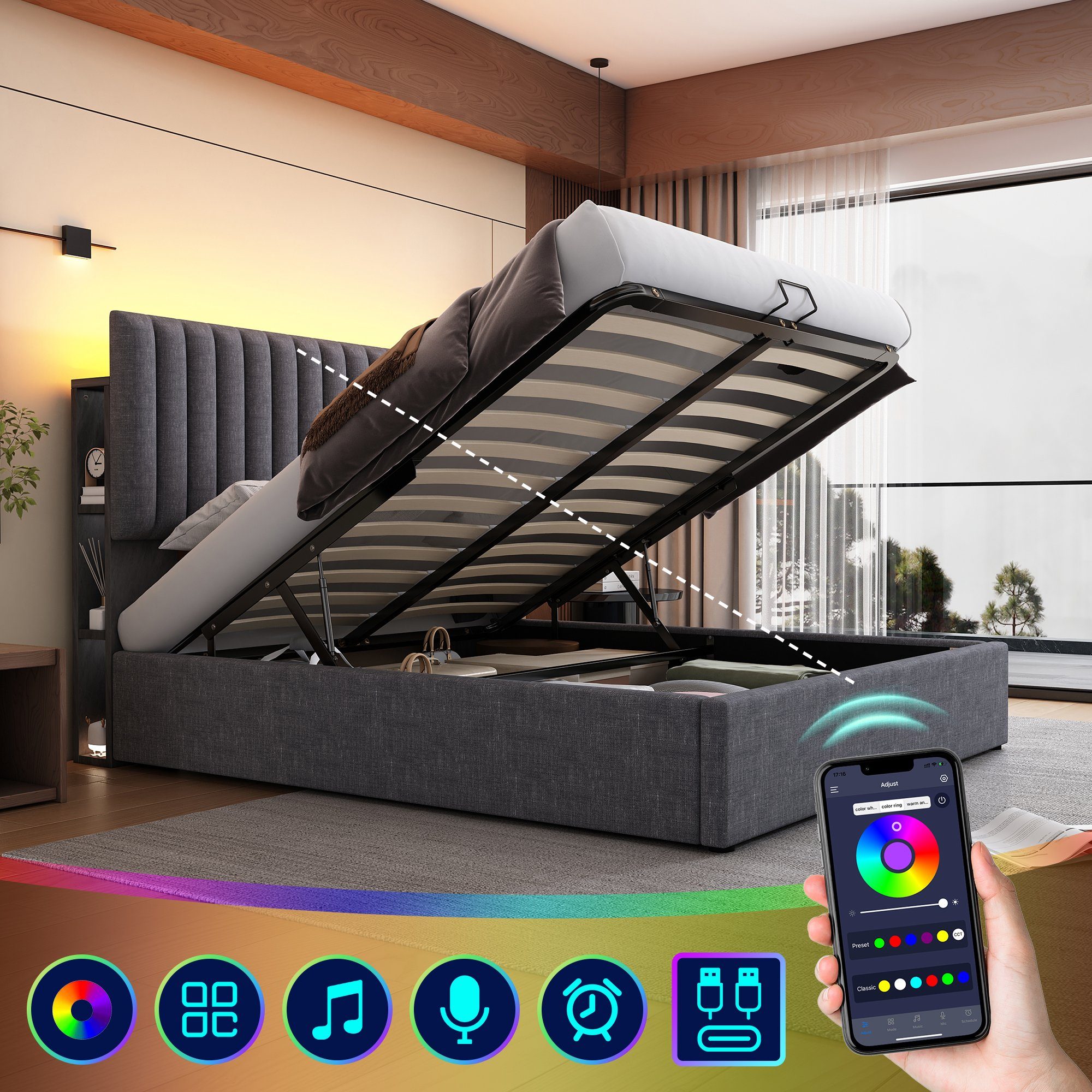 Betten 160x200 mit LED kaufen » LED Betten 160x200 | OTTO
